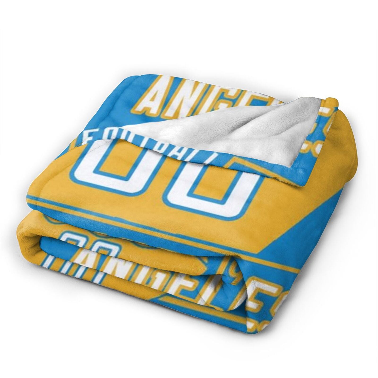 Custom Football City Los Angeles Fleece Throw Blanket With Name Number for Fans Gifts
