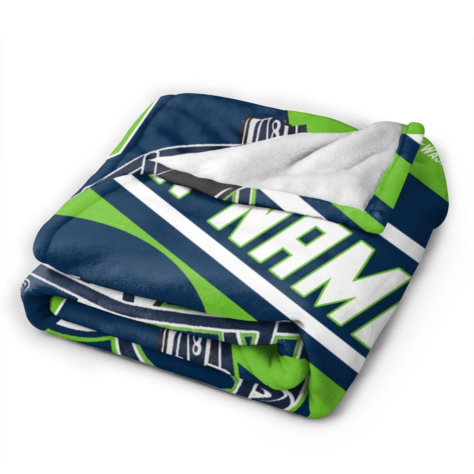 Custom Football City Map Seattle Fleece Throw Blanket Name Number for Fans Gifts