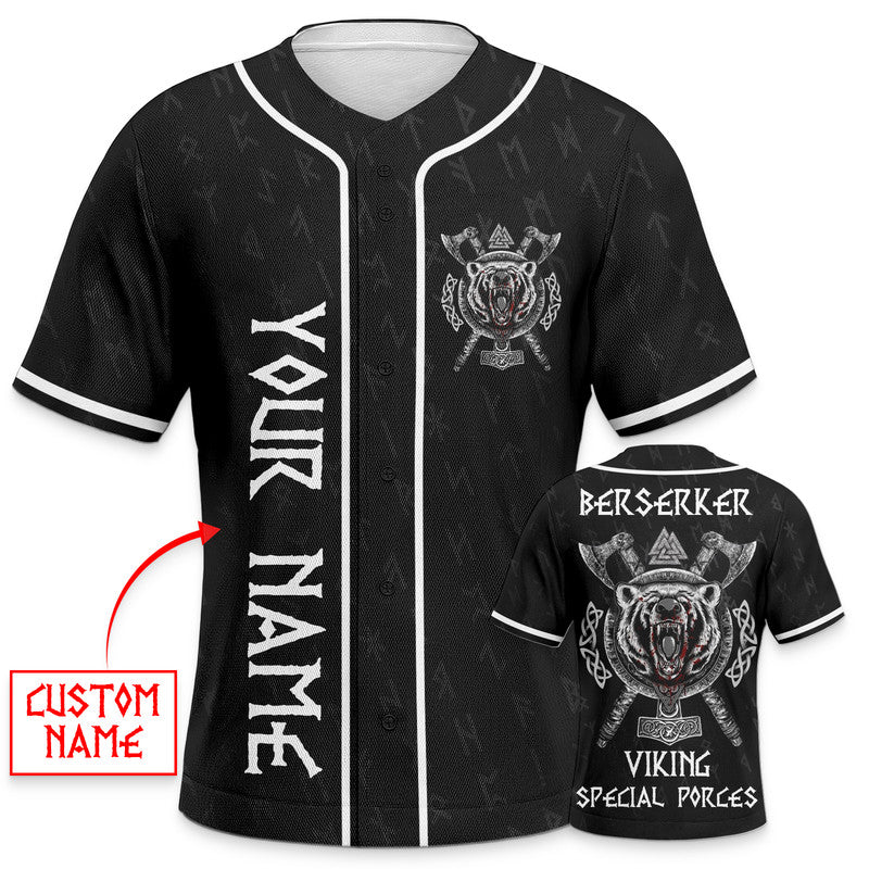 Berserker Viking Special Porces Custom Baseball Jersey