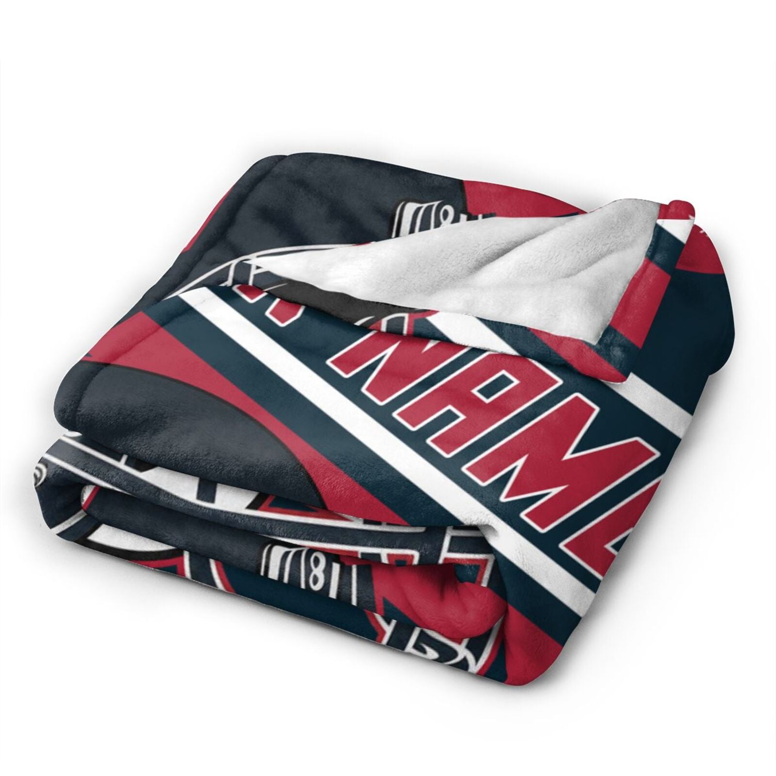 Custom Football City Map Houston Fleece Throw Blanket Name Number for Fans Gifts