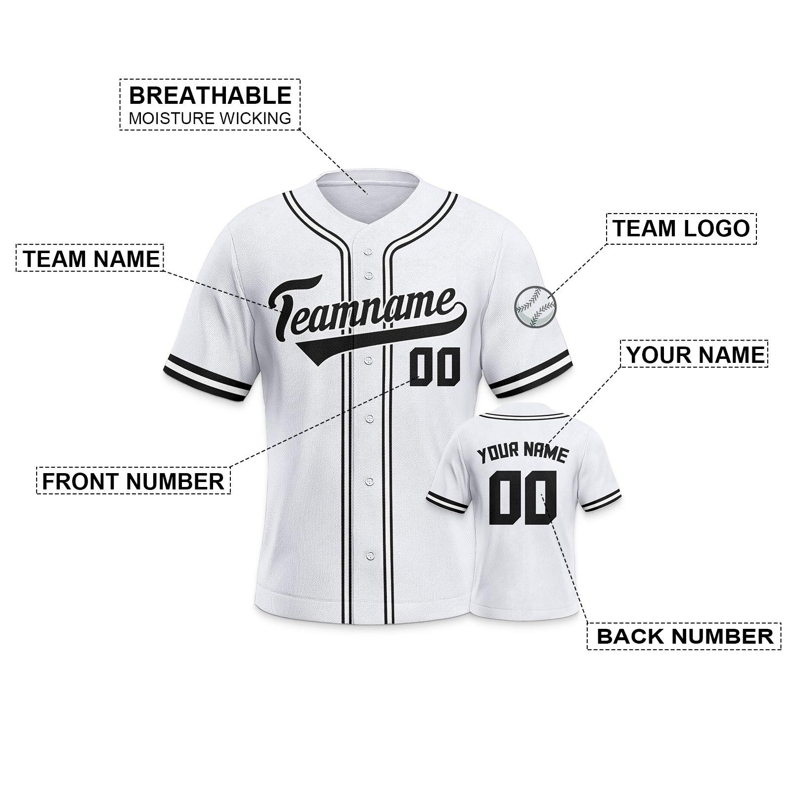 Custom White Black-Silver Authentic Classic Baseball Jersey