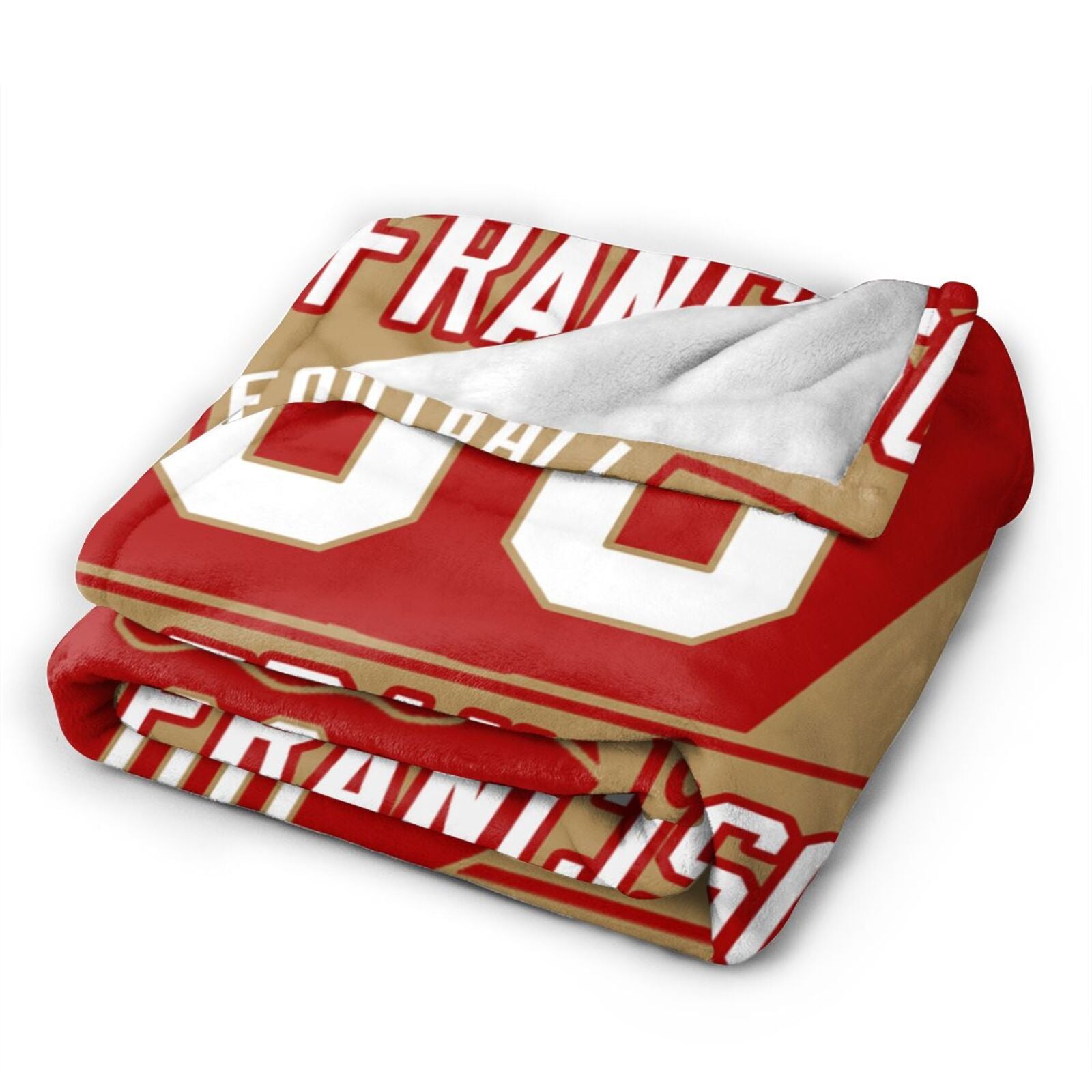 Custom Football City San Francisco Fleece Throw Blanket With Name Number for Fans Gifts