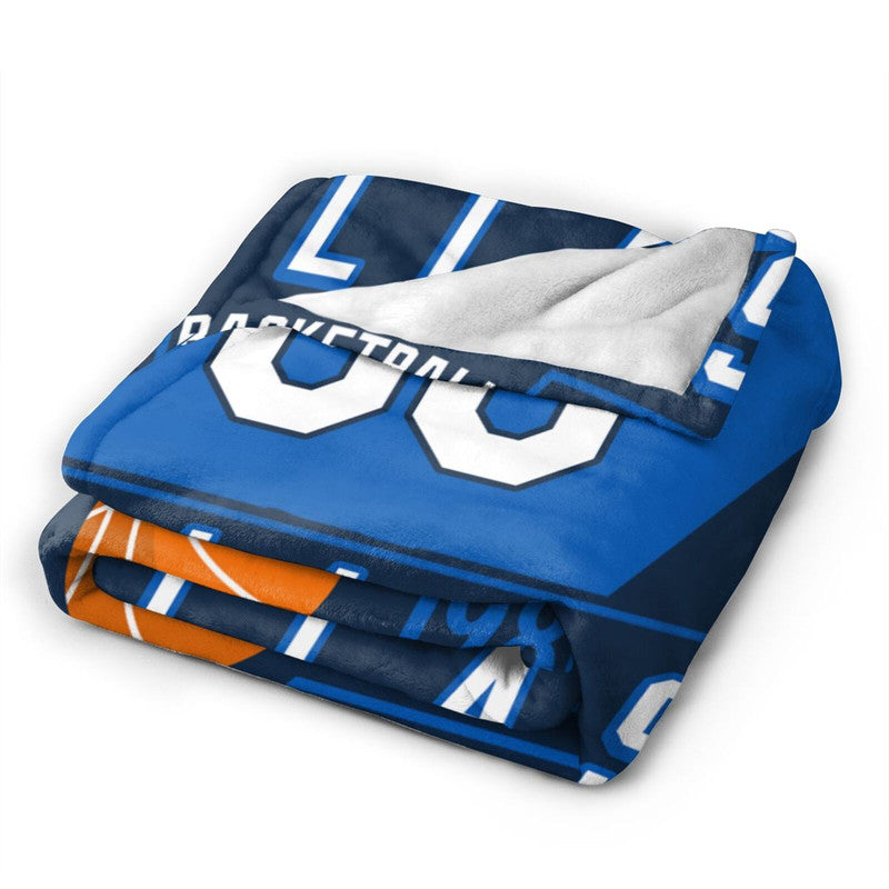 Custom Basketball Dallas Fleece Throw Blanket With Name Number for Fans Gifts