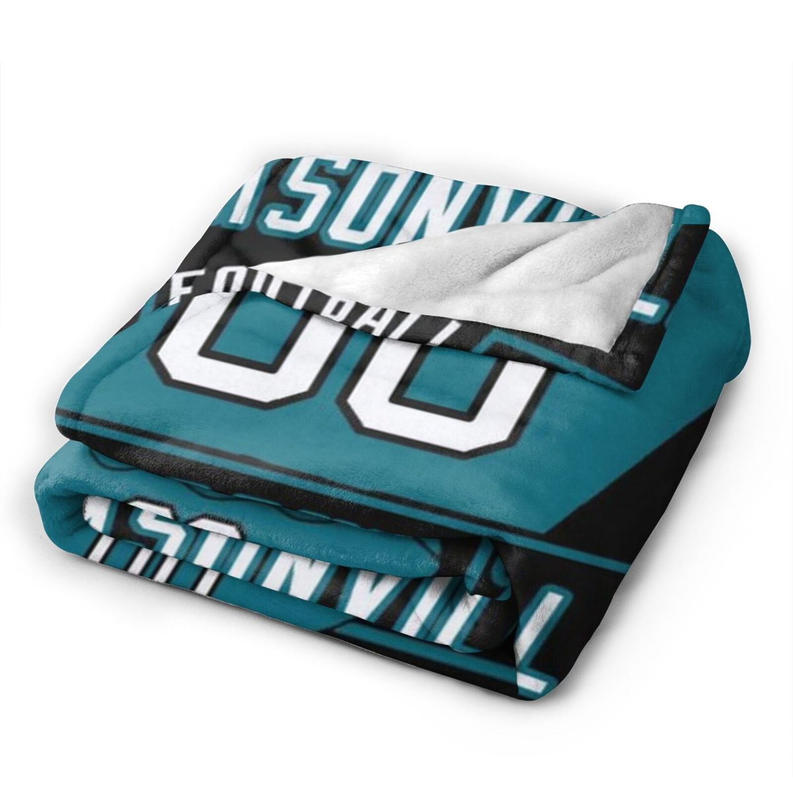 Custom Football City Jacksonville Fleece Throw Blanket With Name Number for Fans Gifts