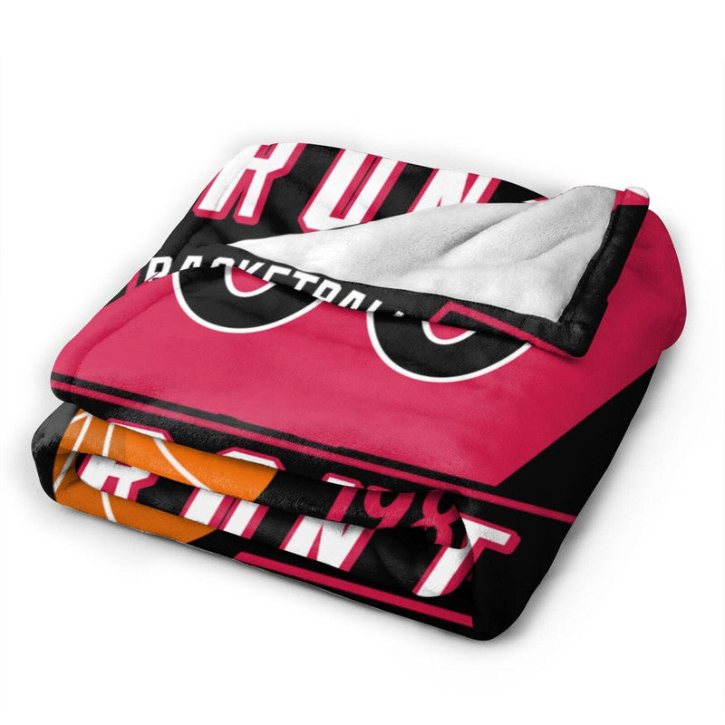 Custom Basketball Toronto Fleece Throw Blanket With Name Number for Fans Gifts