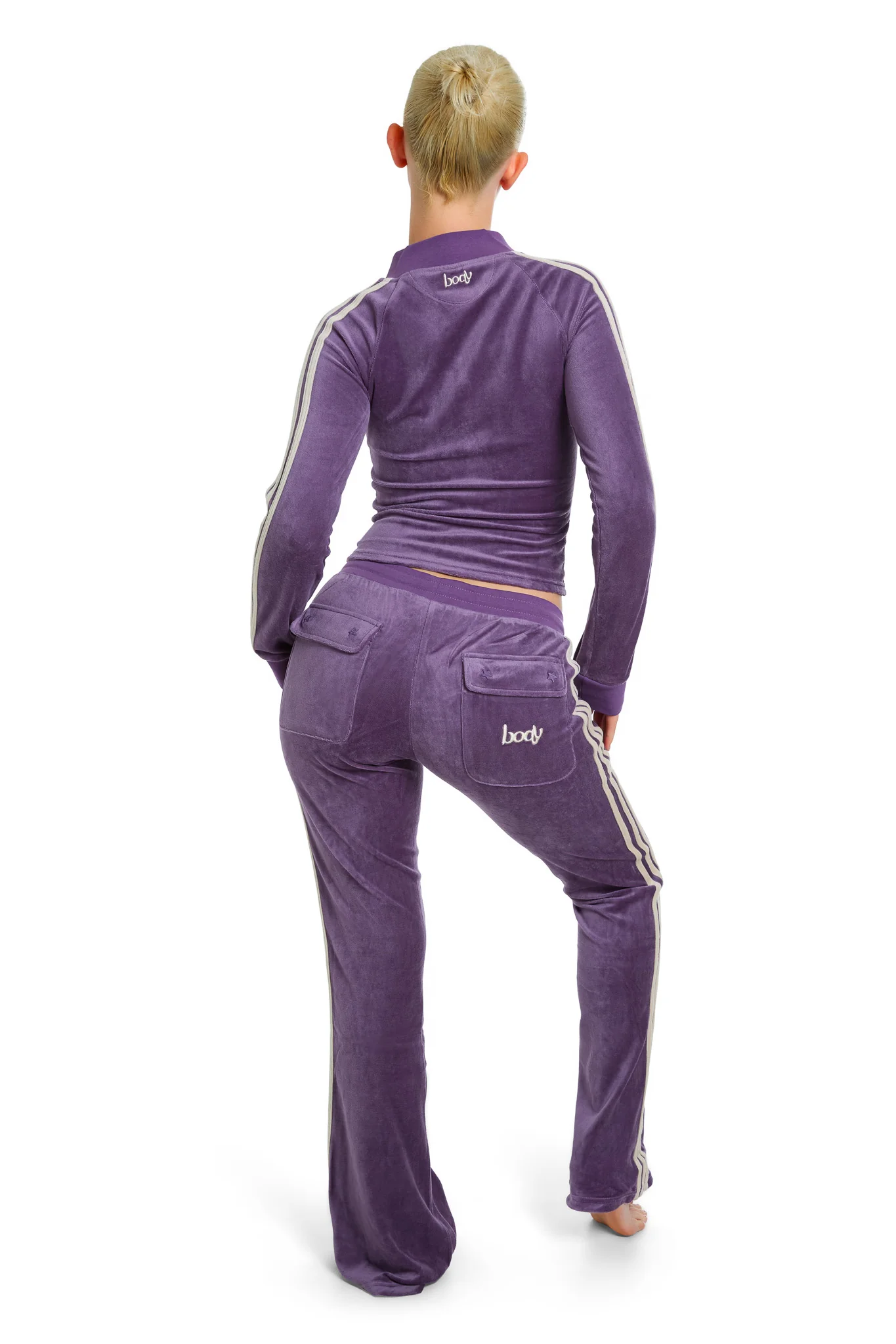 BODY VELOUR TRACK JACKET (PURPLE)