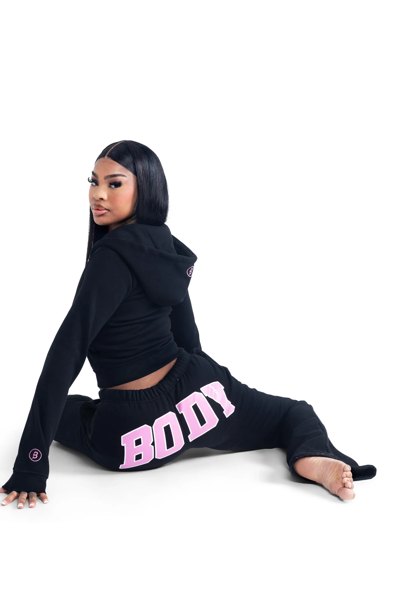 PRE-ORDER - BACKSHOT SWEATPANTS 2.0 (BLACK/PINK)