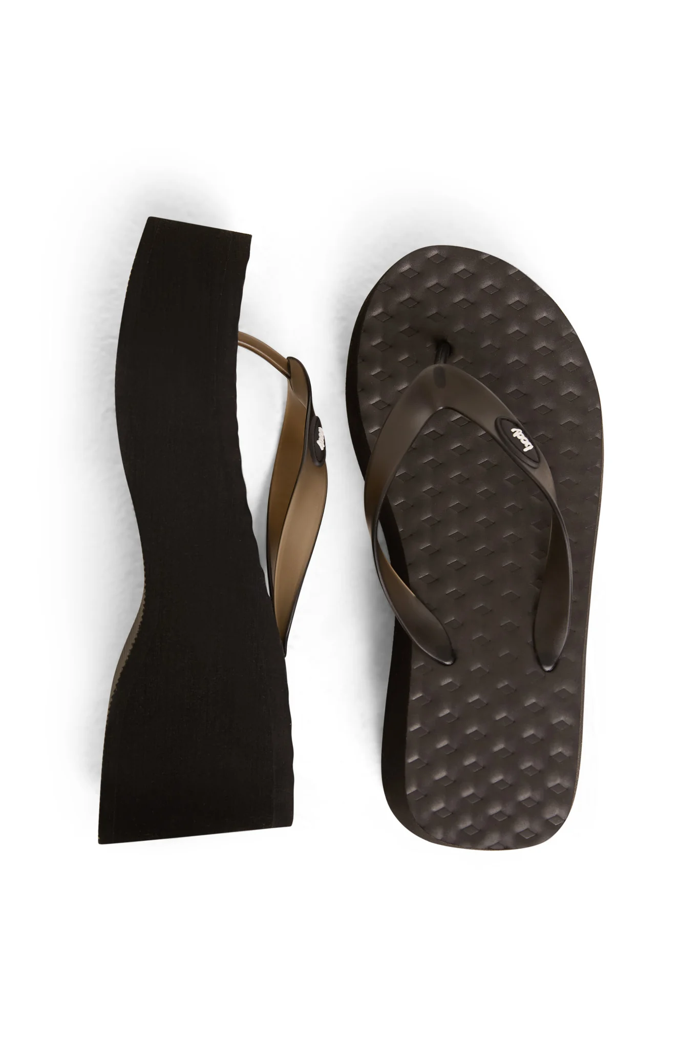 BODY FLIP FLOPS (BLACK THIN STRAP)