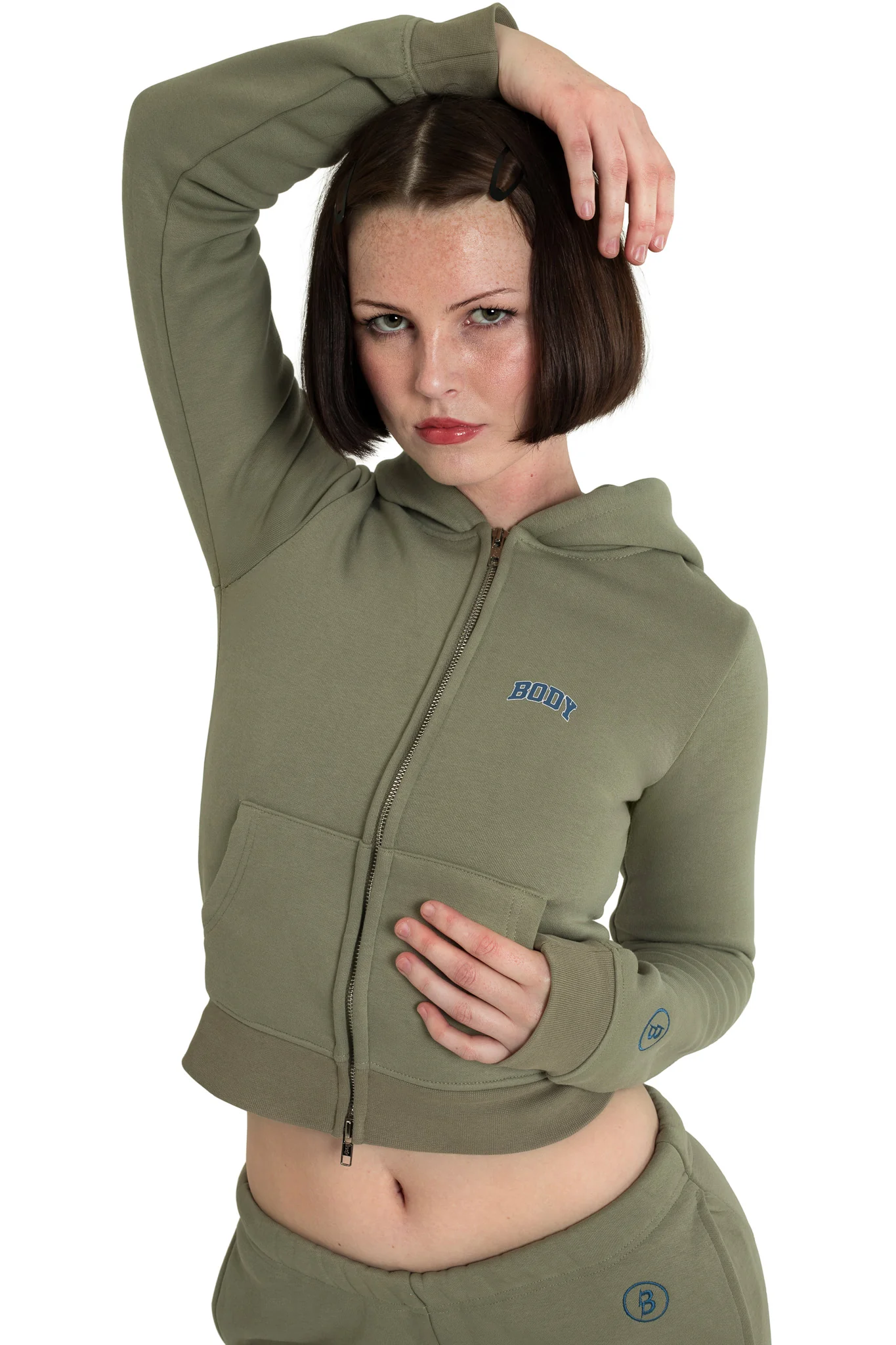 BACKSHOT HOODIE 2.0 (OLIVE/NAVY)