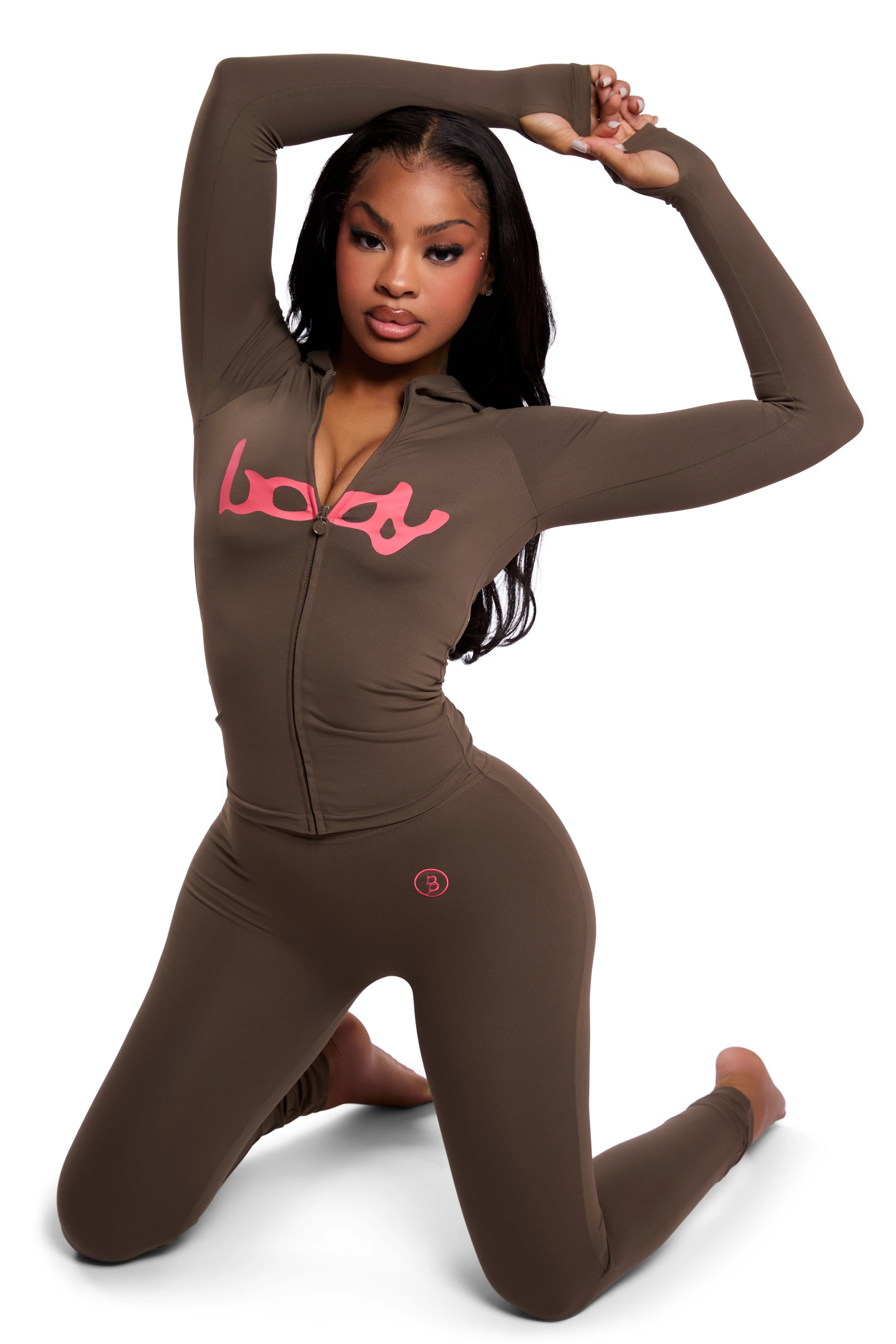 BASICS ULTRA LOW-RISE LEGGINGS 2.0 (BROWN/DARLING PINK)