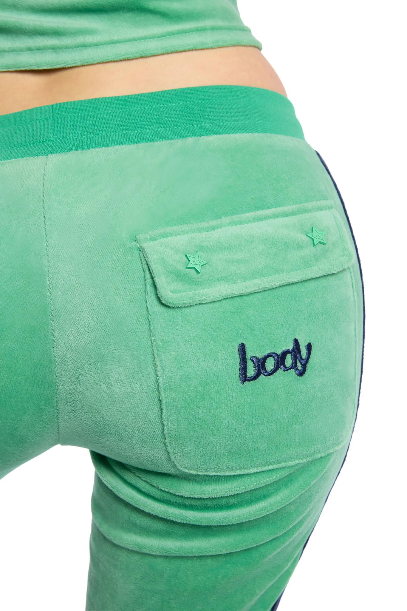 BODY VELOUR TRACK PANTS (CLOVER GREEN)