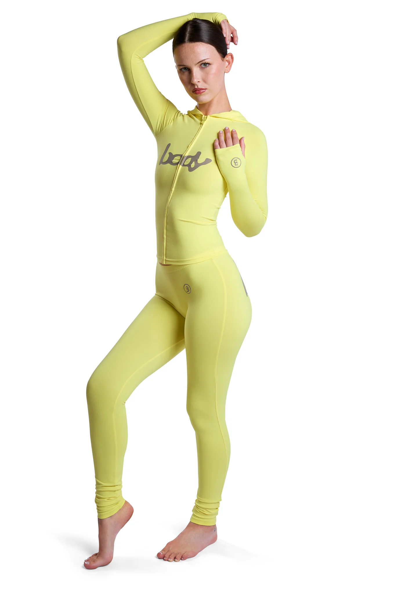 BASICS ULTRA LOW-RISE LEGGINGS 2.0 (CANARY YELLOW/TAUPE)