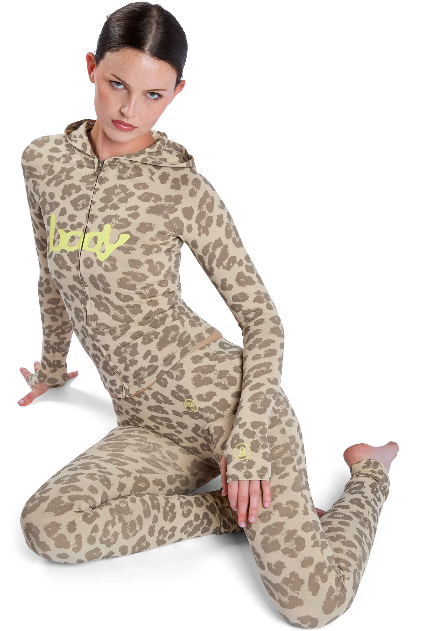 BASICS ULTRA LOW-RISE LEGGINGS 2.0 (IVORY LEOPARD/YELLOW)