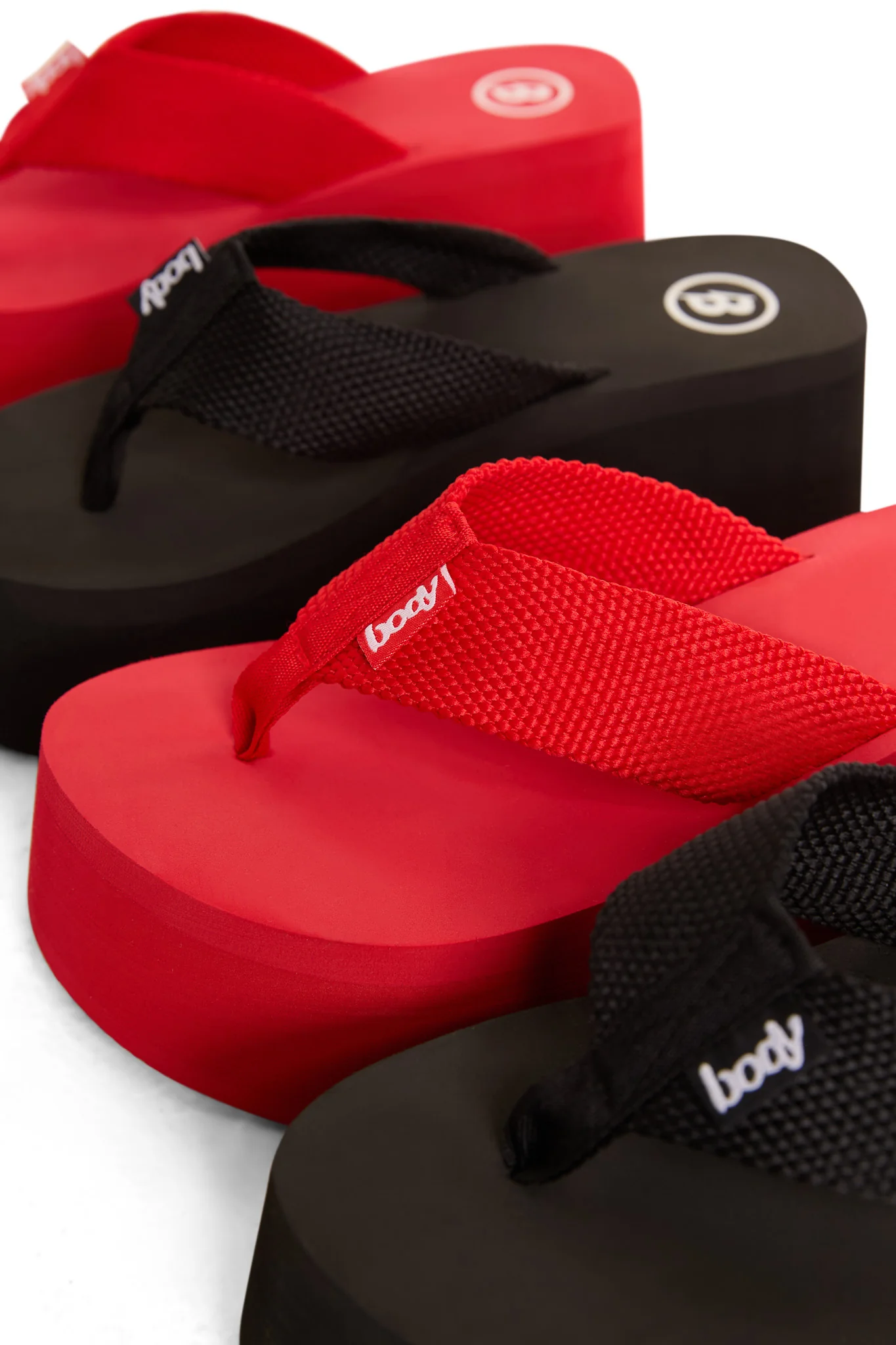 BODY FLIP FLOPS (BLACK WOVEN STRAP)