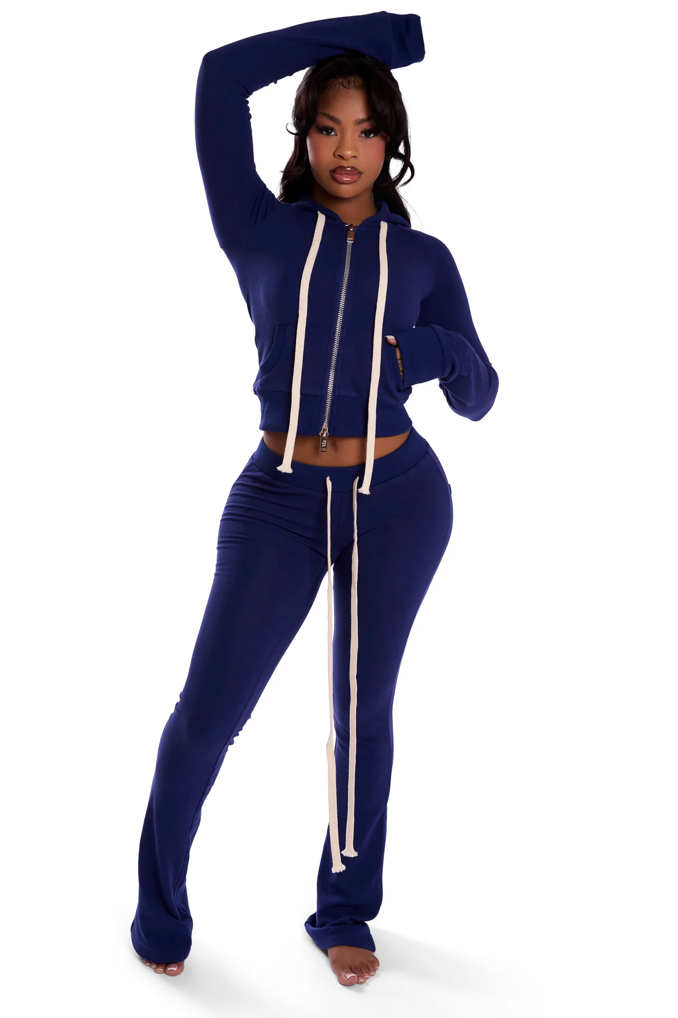 BODY KNITWEAR PANTS (NAVY)