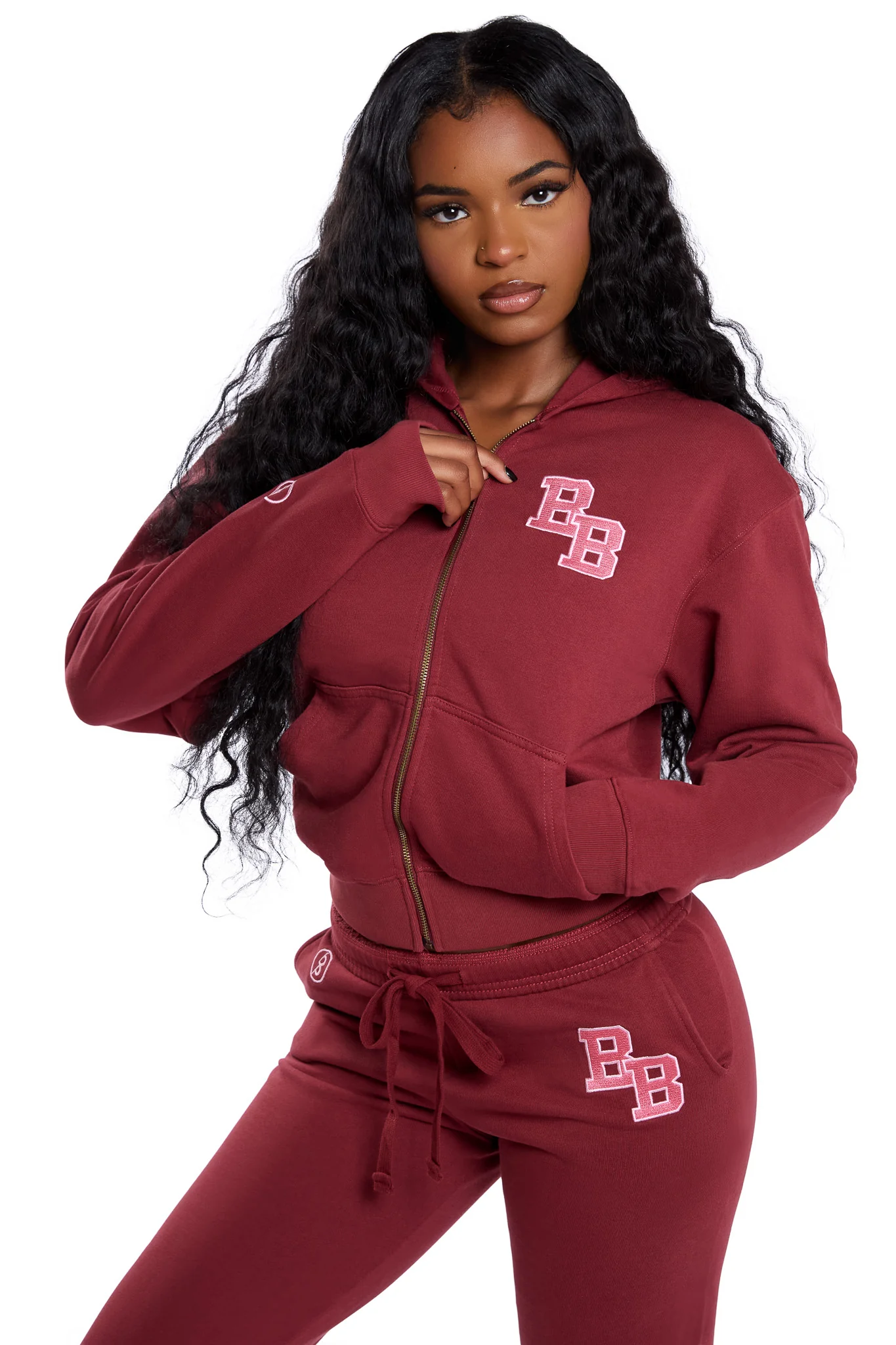 BODY UNIVERSITY HOODIE 2.0 (MAROON/PINK)