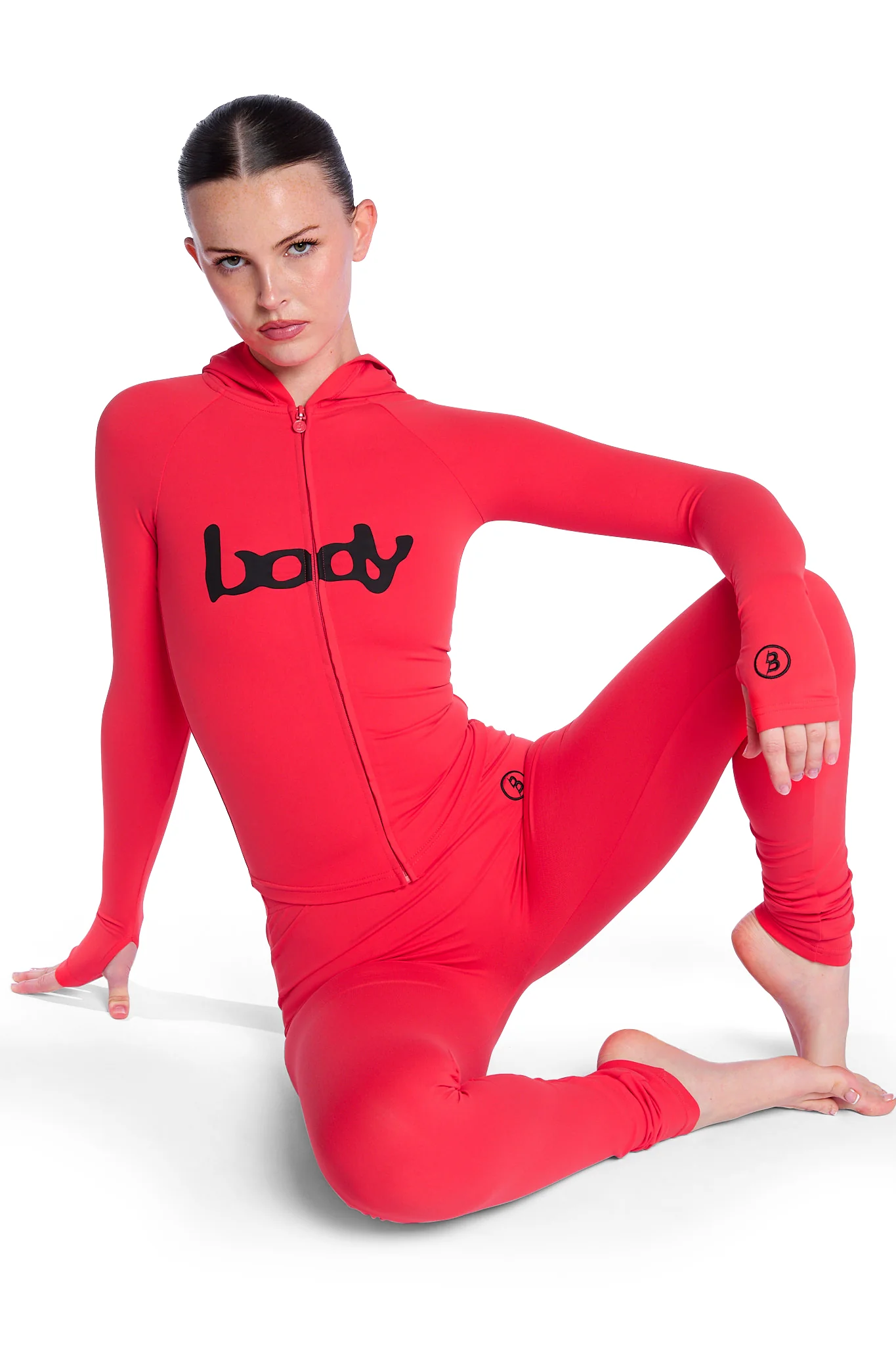 BASICS ULTRA LOW-RISE LEGGINGS 2.0 (SCARLET RED/BLACK)