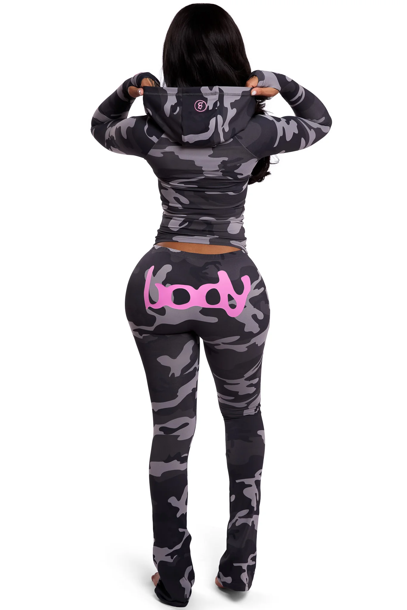 BASICS HOODIE 2.0 (GREY CAMO/HOT PINK)