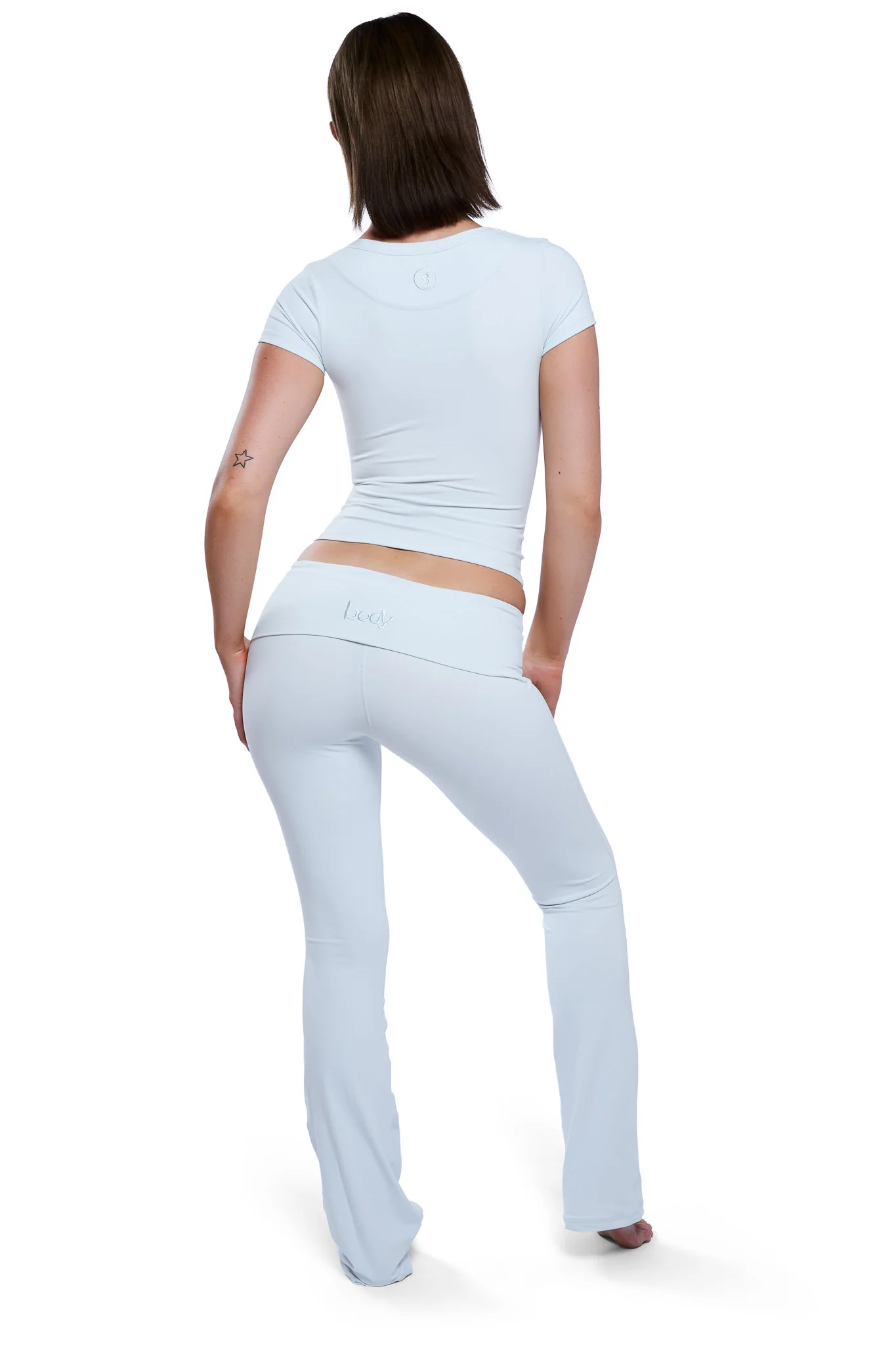 YOGA PANTS (ICE BLUE WHITE)
