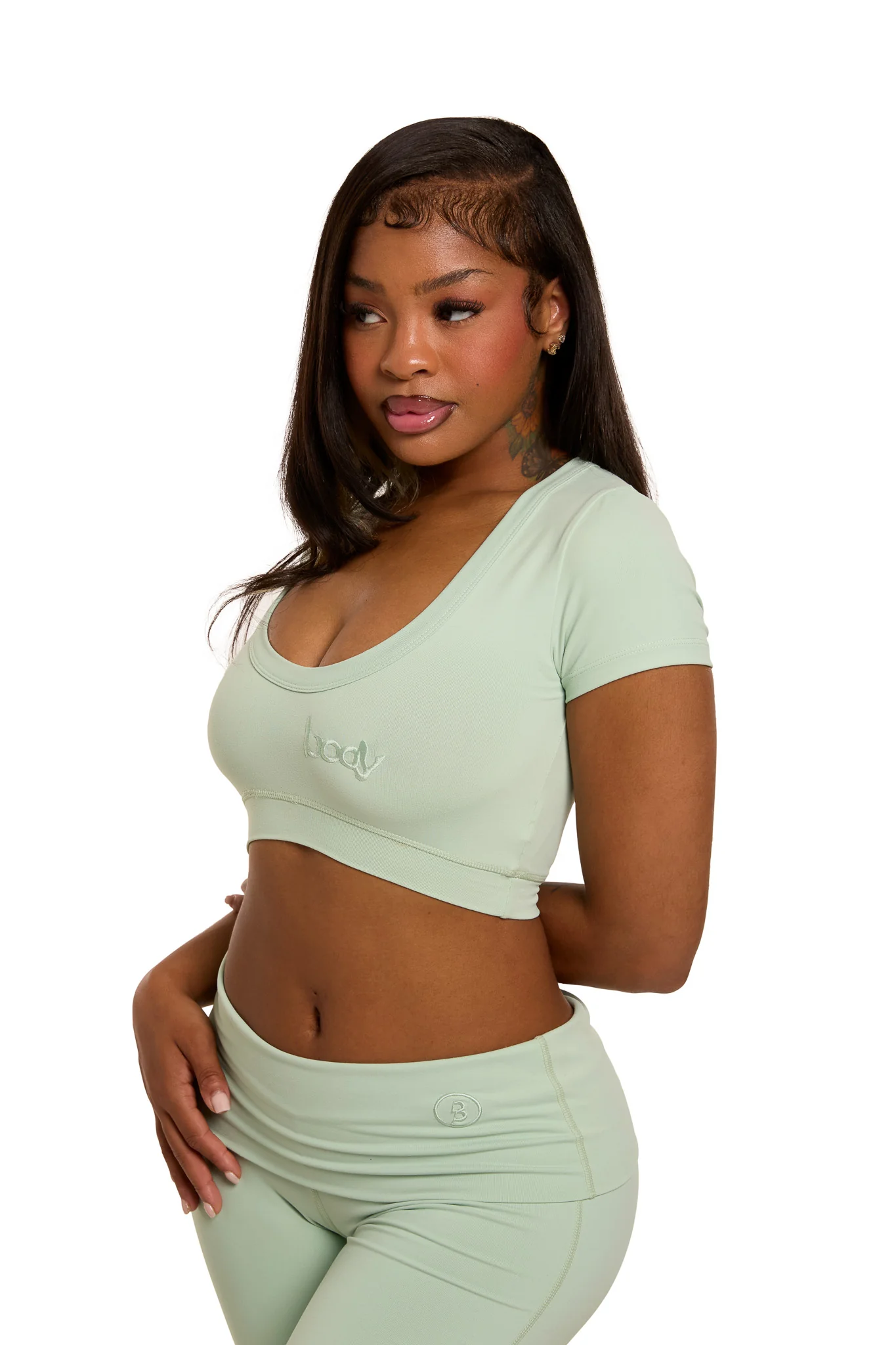 YOGA CROP TOP (SEA-FOAM GREEN)