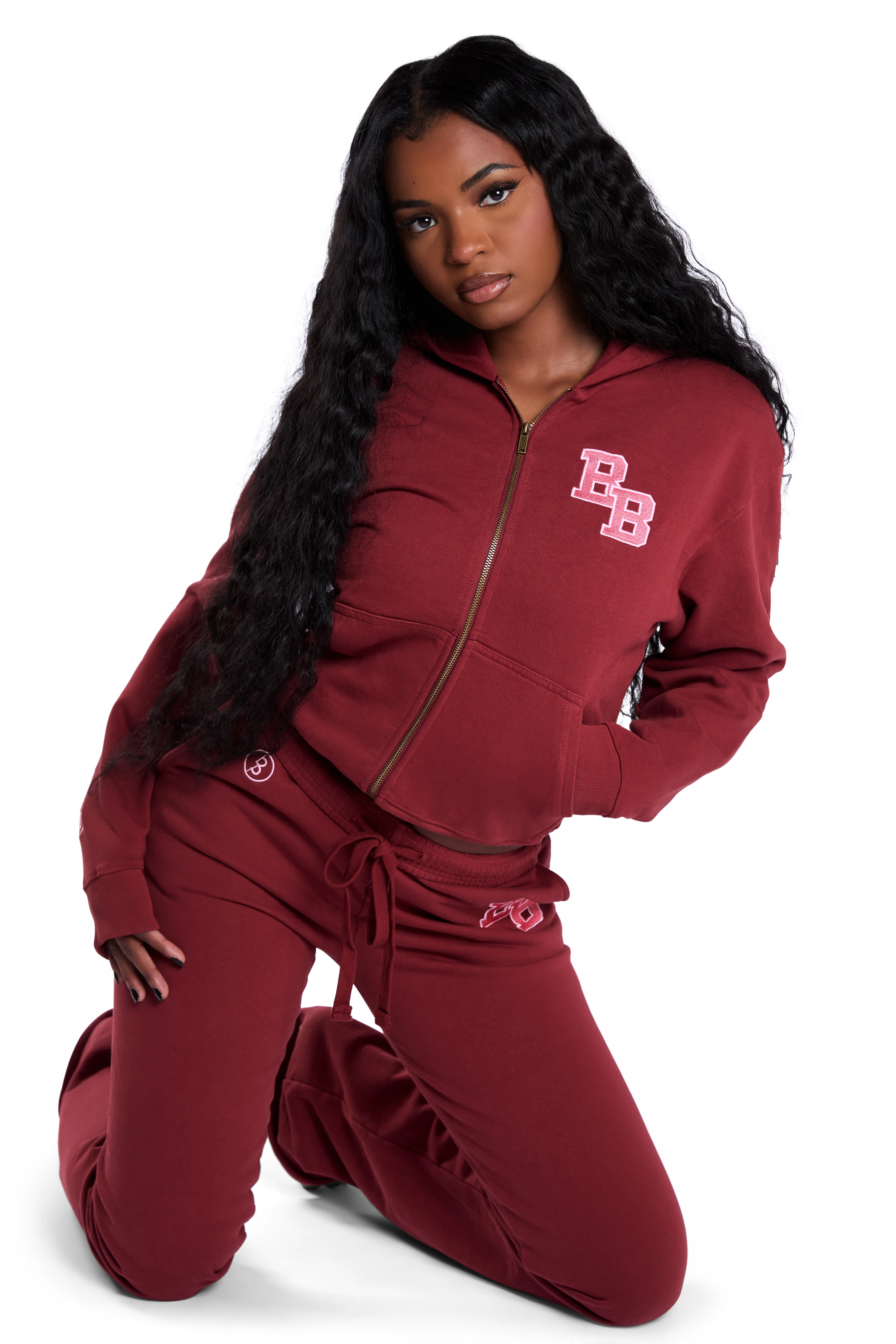 BODY UNIVERSITY HOODIE 2.0 (MAROON/PINK)