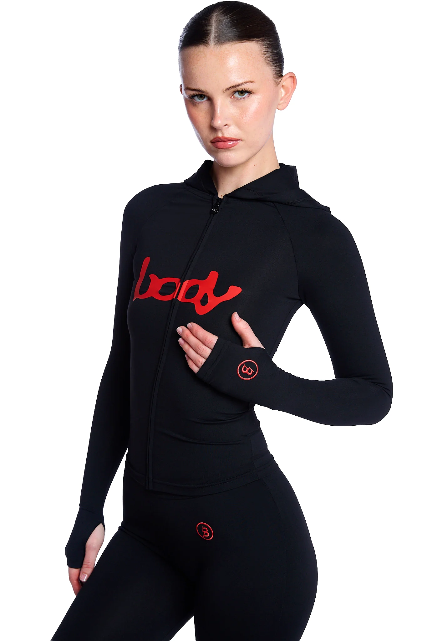 BASICS HOODIE 2.0 (BLACK/RED)