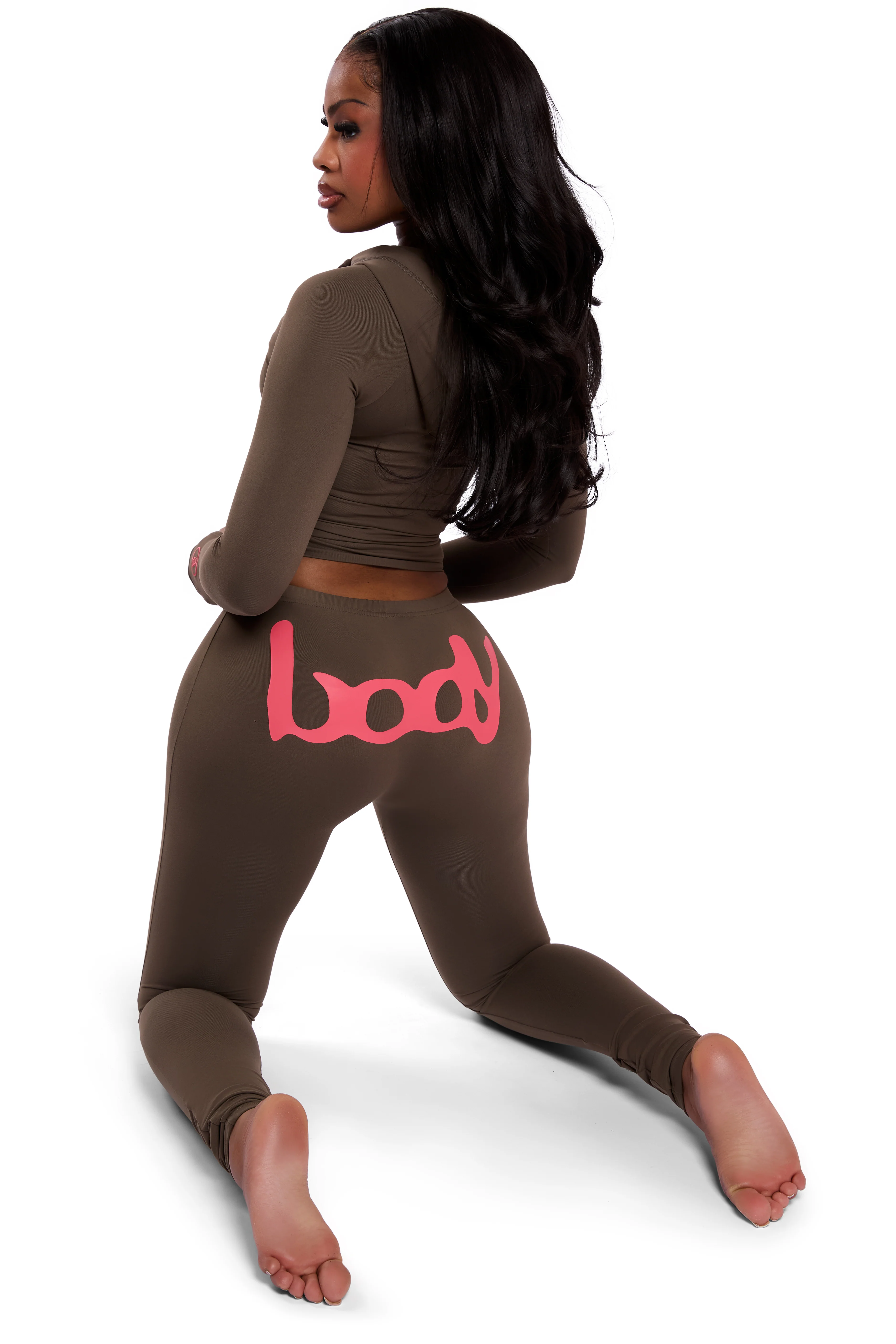 BASICS ULTRA LOW-RISE LEGGINGS 2.0 (BROWN/DARLING PINK)