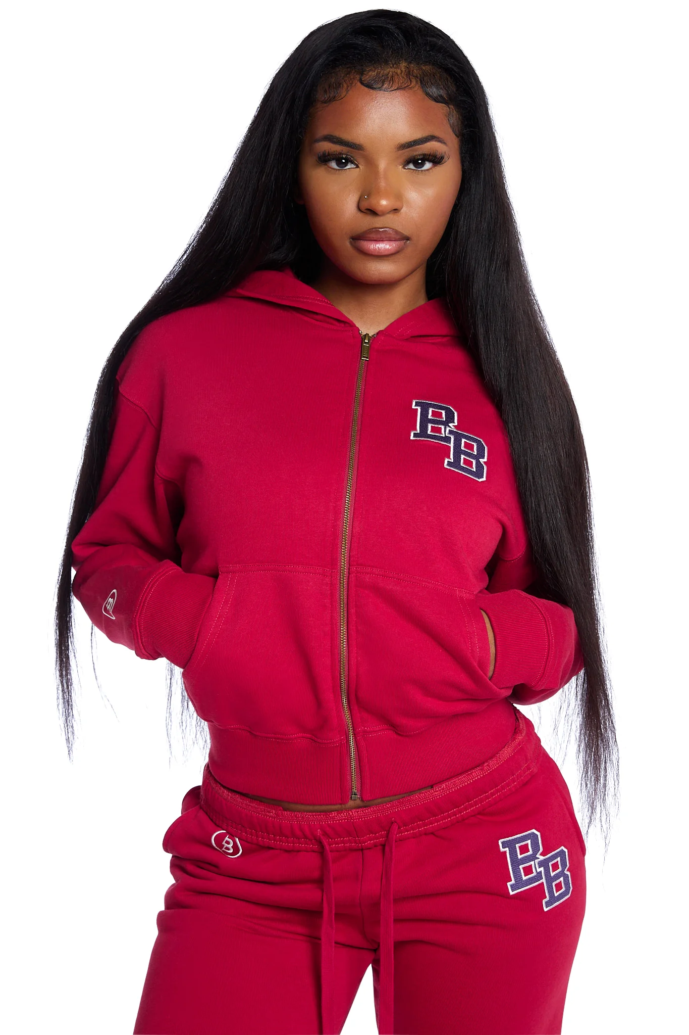 BODY UNIVERSITY HOODIE 2.0 (CHERRY RED/PURPLE)