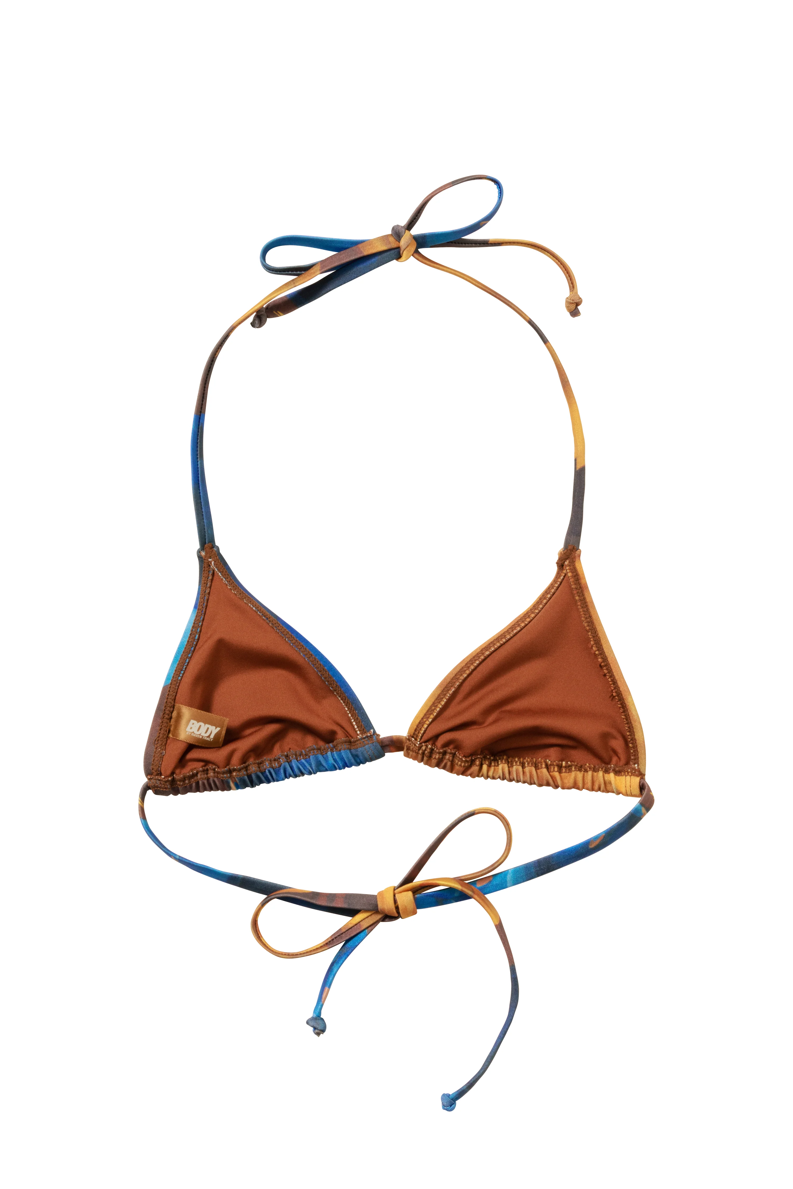 APHRODITE BIKINI TOP (BLUE/GOLD)