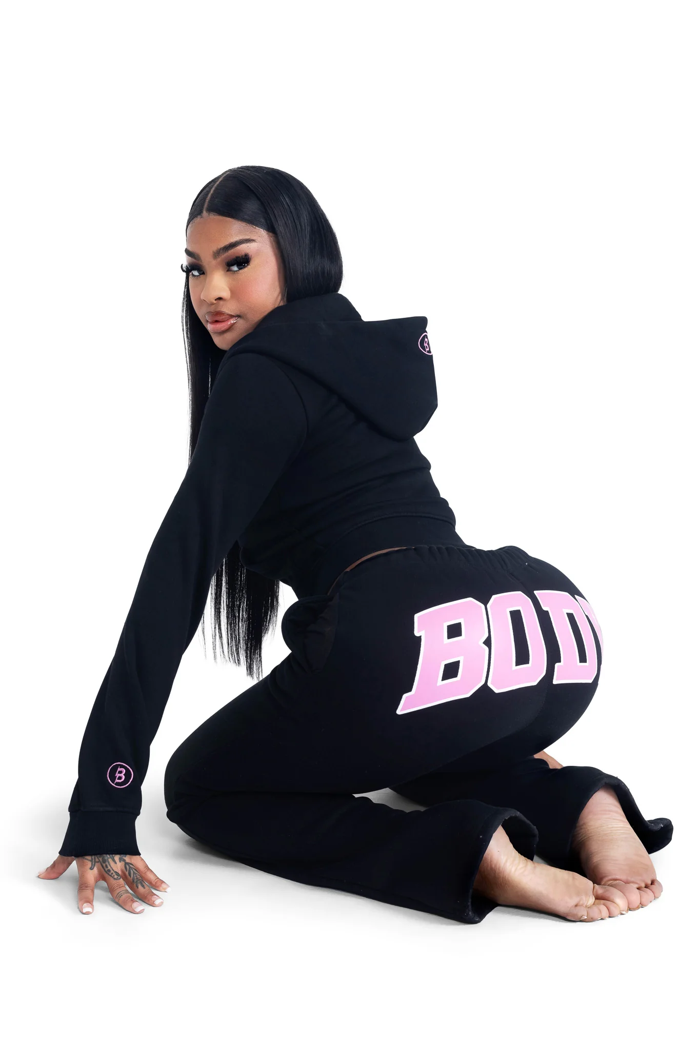 PRE-ORDER - BACKSHOT HOODIE 2.0 (BLACK/PINK)