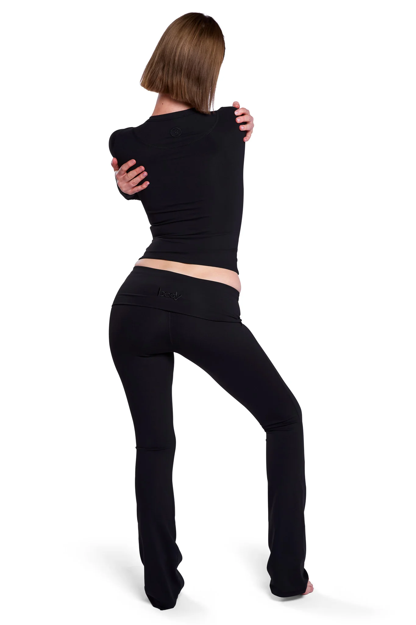 YOGA LONG SLEEVE FULL LENGTH TOP (MIDNIGHT BLACK)