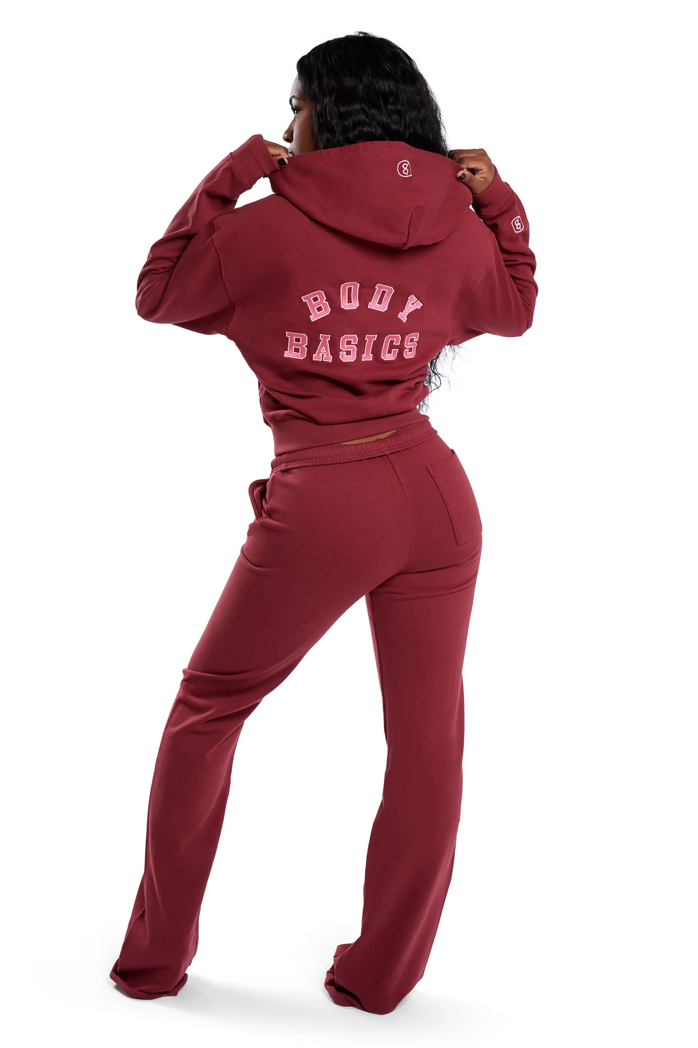 BODY UNIVERSITY HOODIE 2.0 (MAROON/PINK)