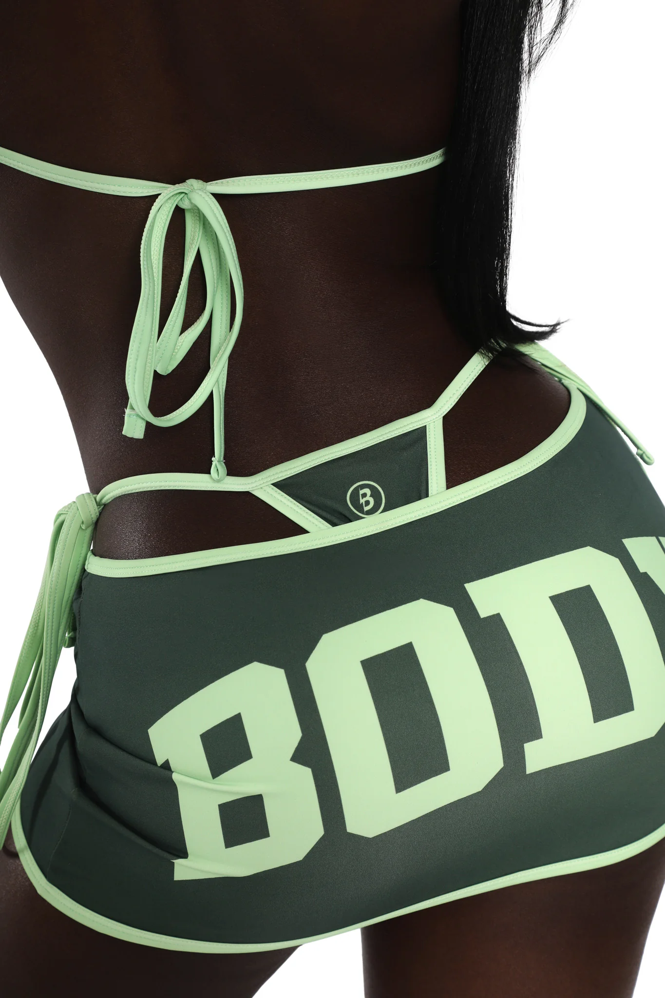 BACKSHOT SWIM SKIRT (GREEN/LIGHT GREEN)