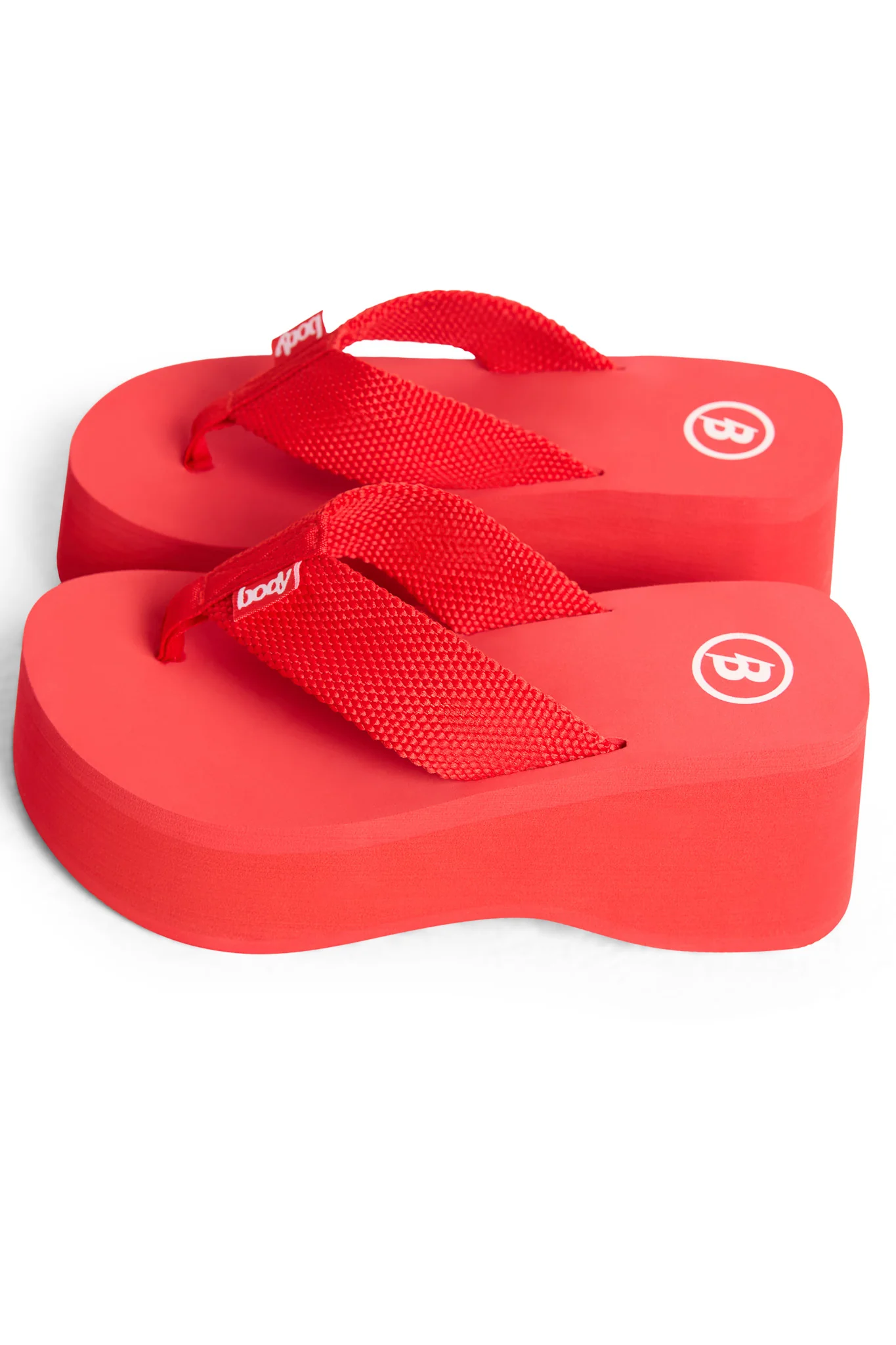 BODY FLIP FLOPS (RED WOVEN STRAP)