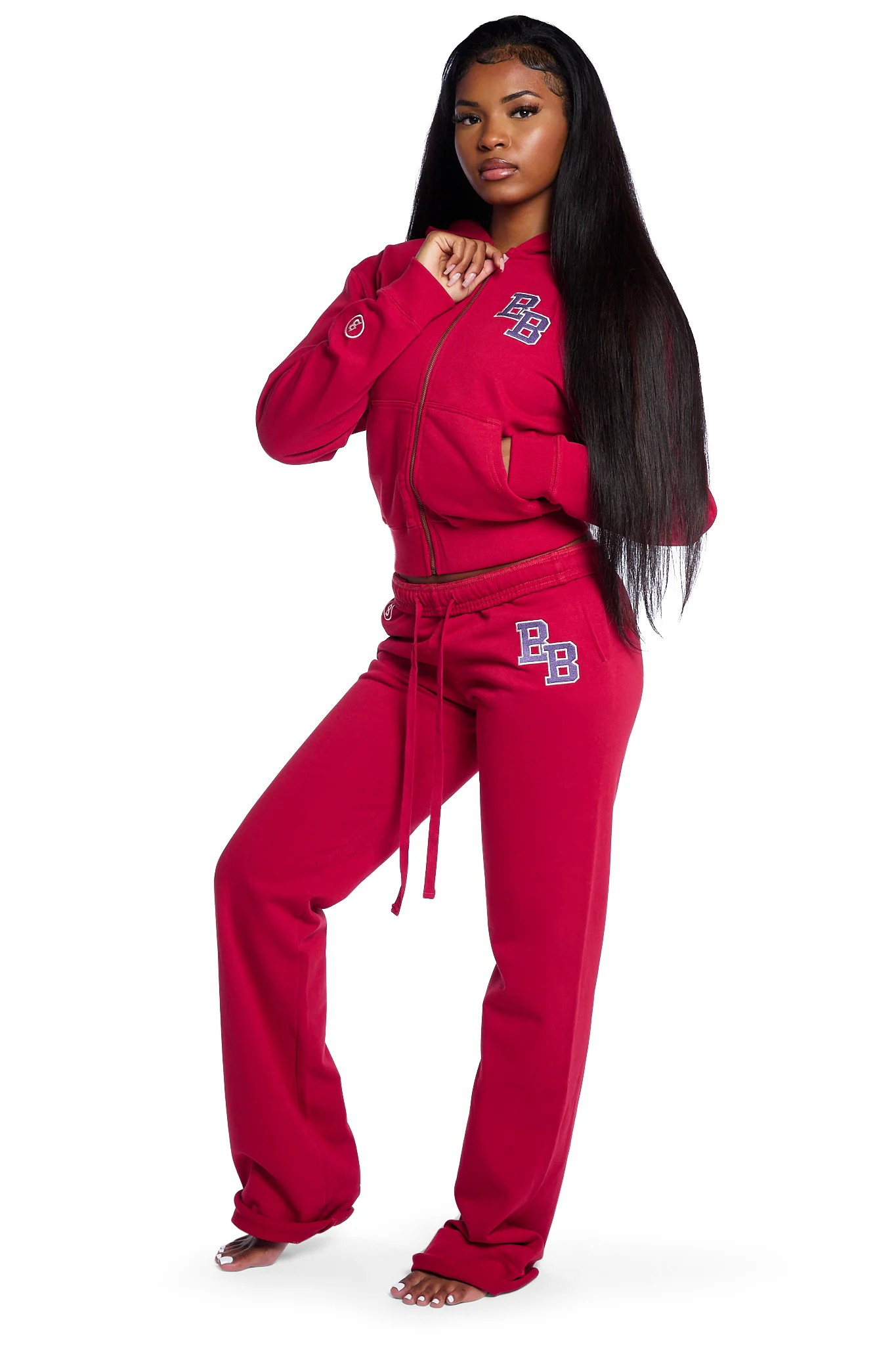 BODY UNIVERSITY SWEATPANTS 2.0 (CHERRY RED/PURPLE)