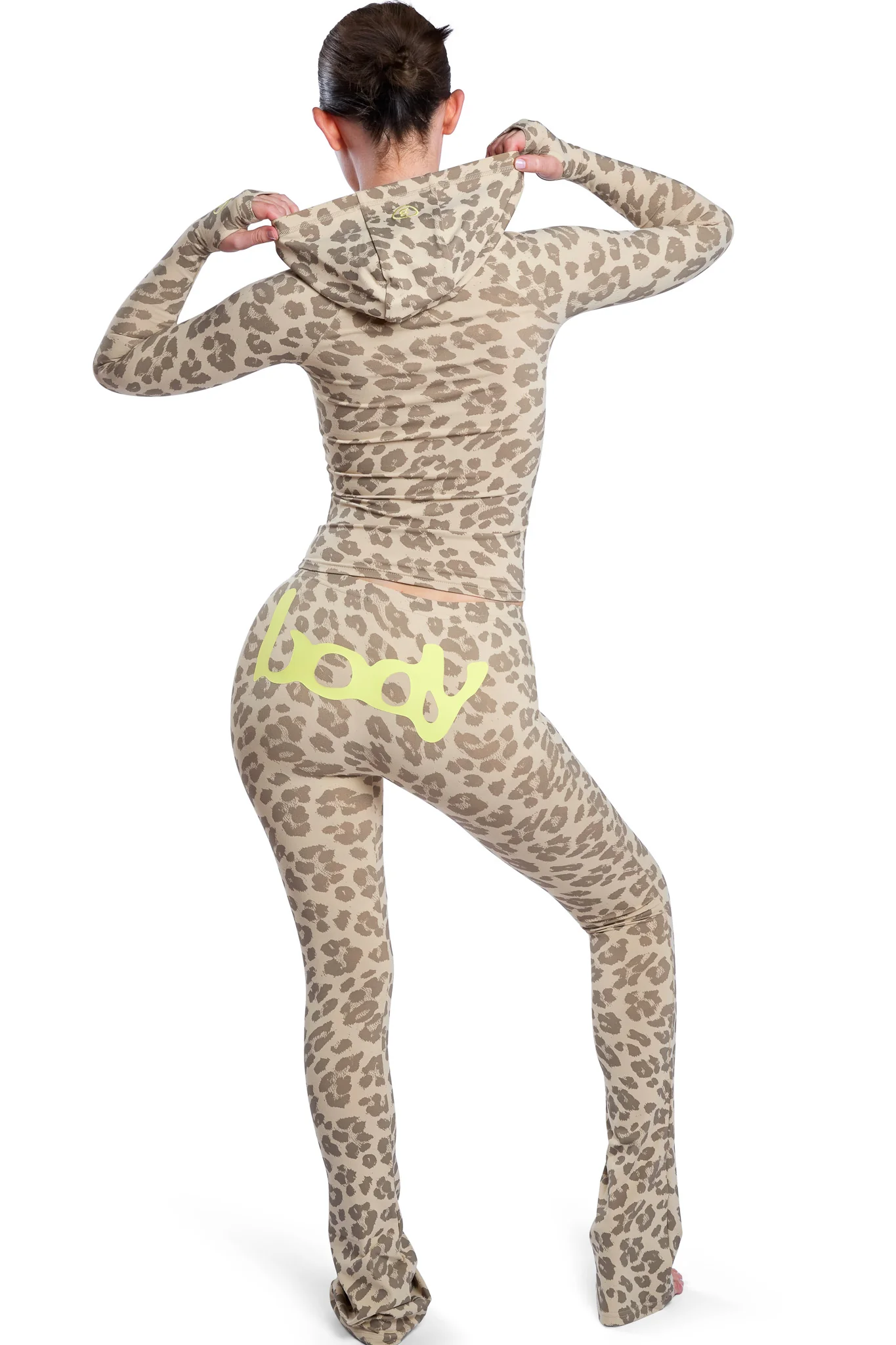 BASICS ULTRA LOW-RISE LEGGINGS 2.0 (IVORY LEOPARD/YELLOW)