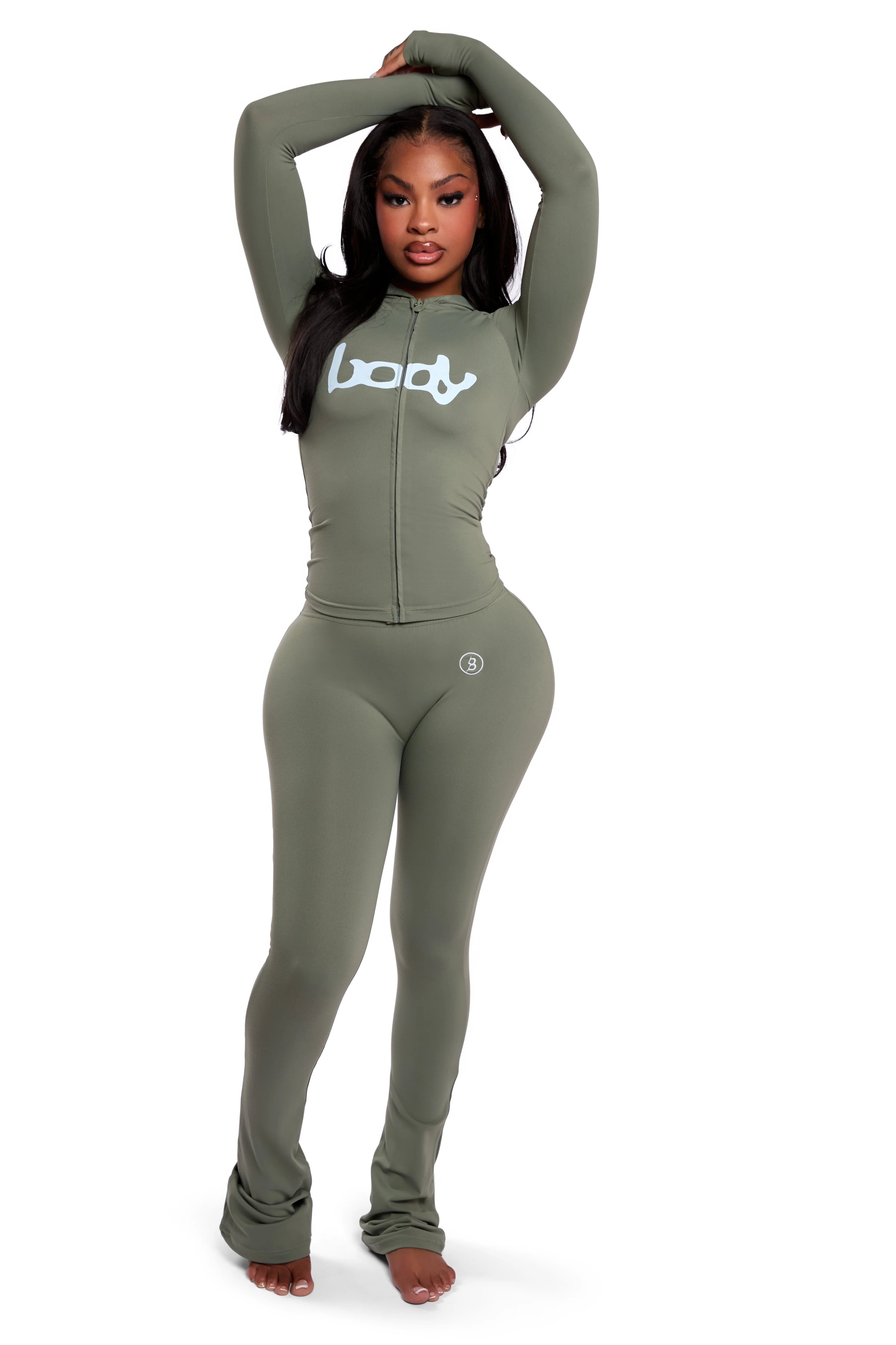 BASICS ULTRA LOW-RISE LEGGINGS 2.0 (MATCHA GREEN/POWDER BLUE)