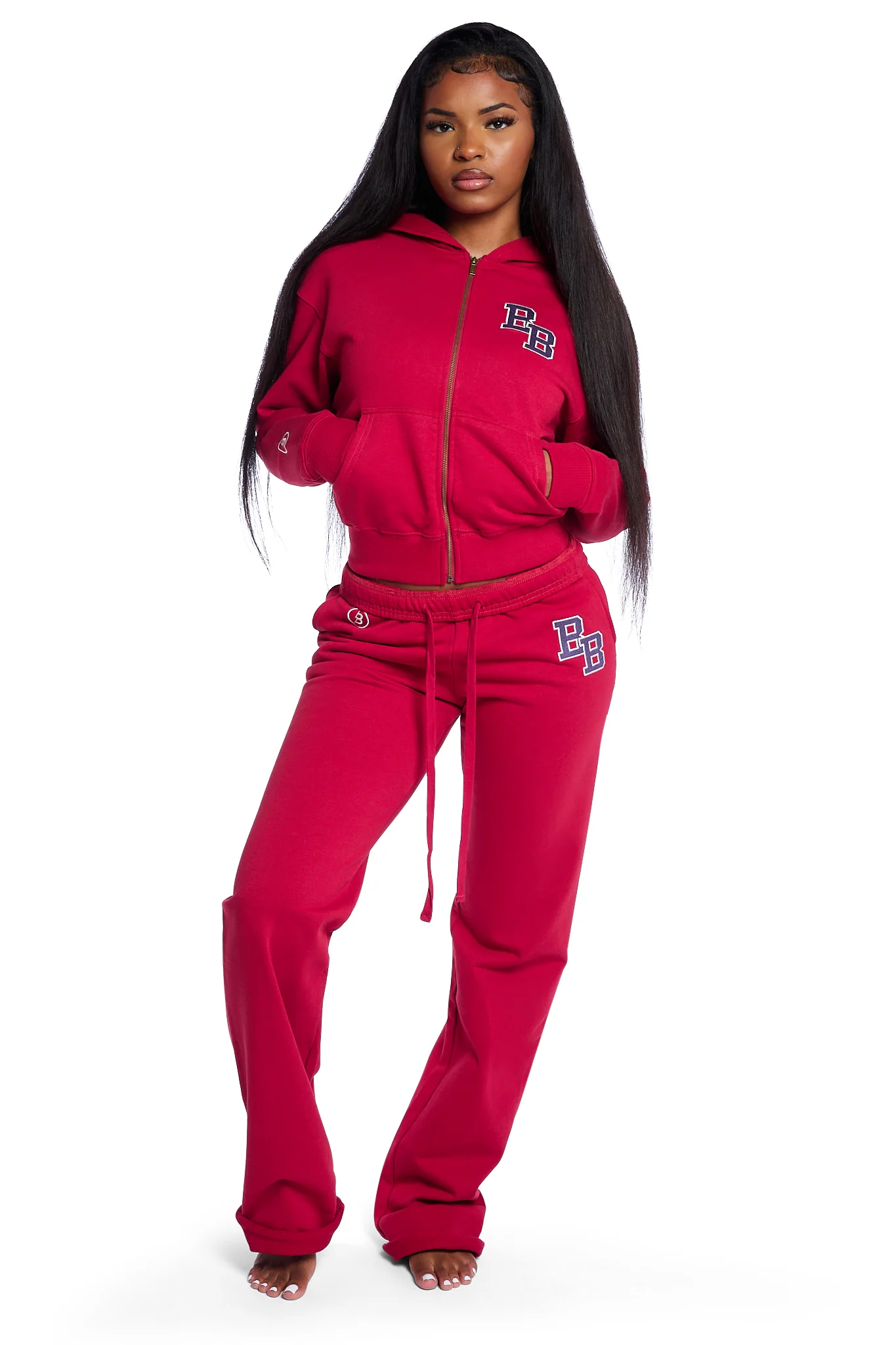 BODY UNIVERSITY HOODIE 2.0 (CHERRY RED/PURPLE)