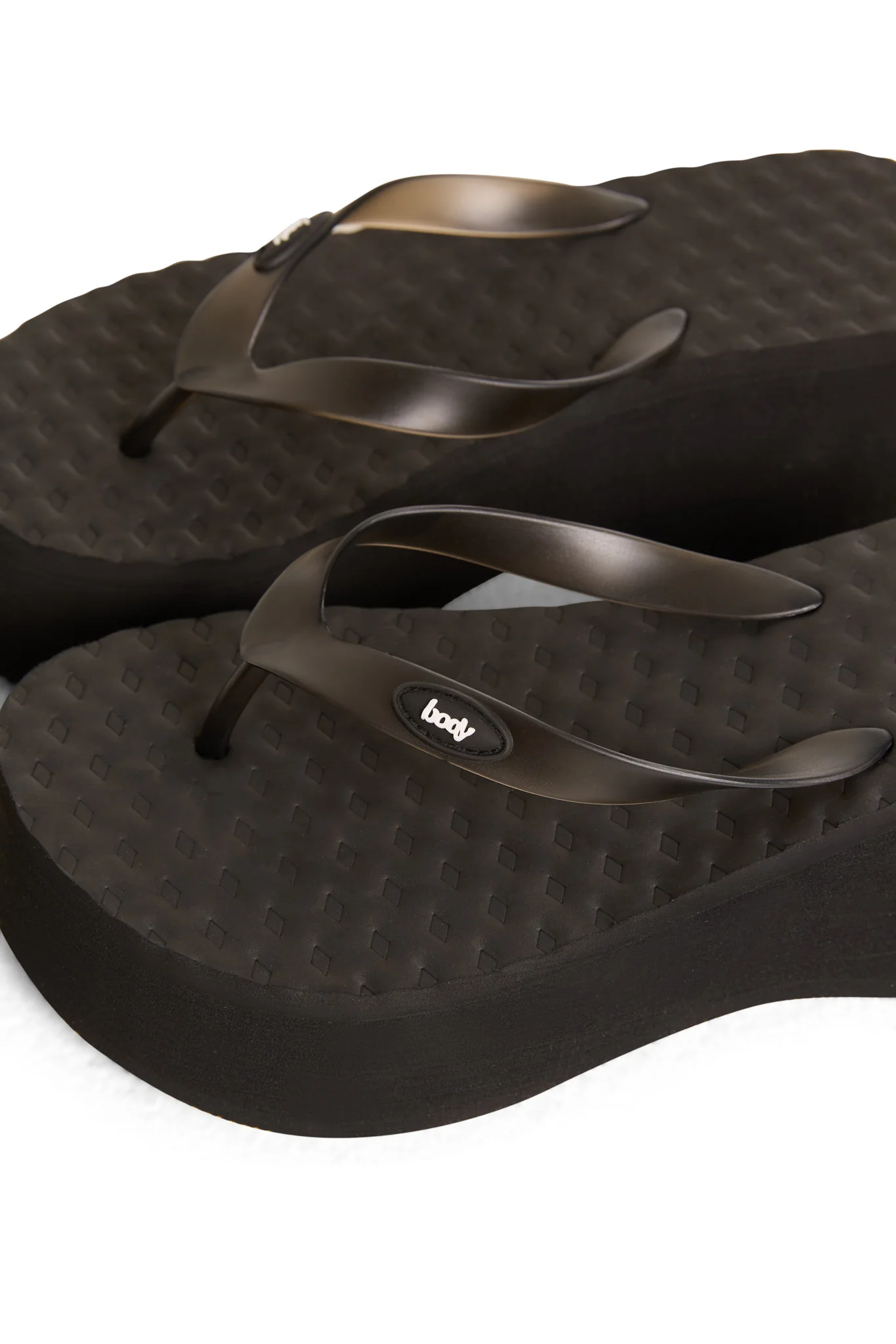 BODY FLIP FLOPS (BLACK THIN STRAP)