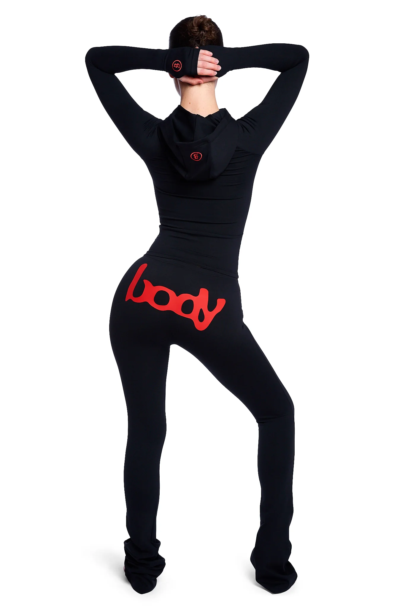 BASICS ULTRA LOW-RISE LEGGINGS 2.0 (BLACK/RED)