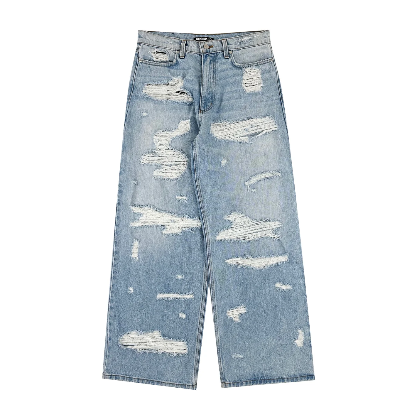 Destroyed Light Baggy Denim