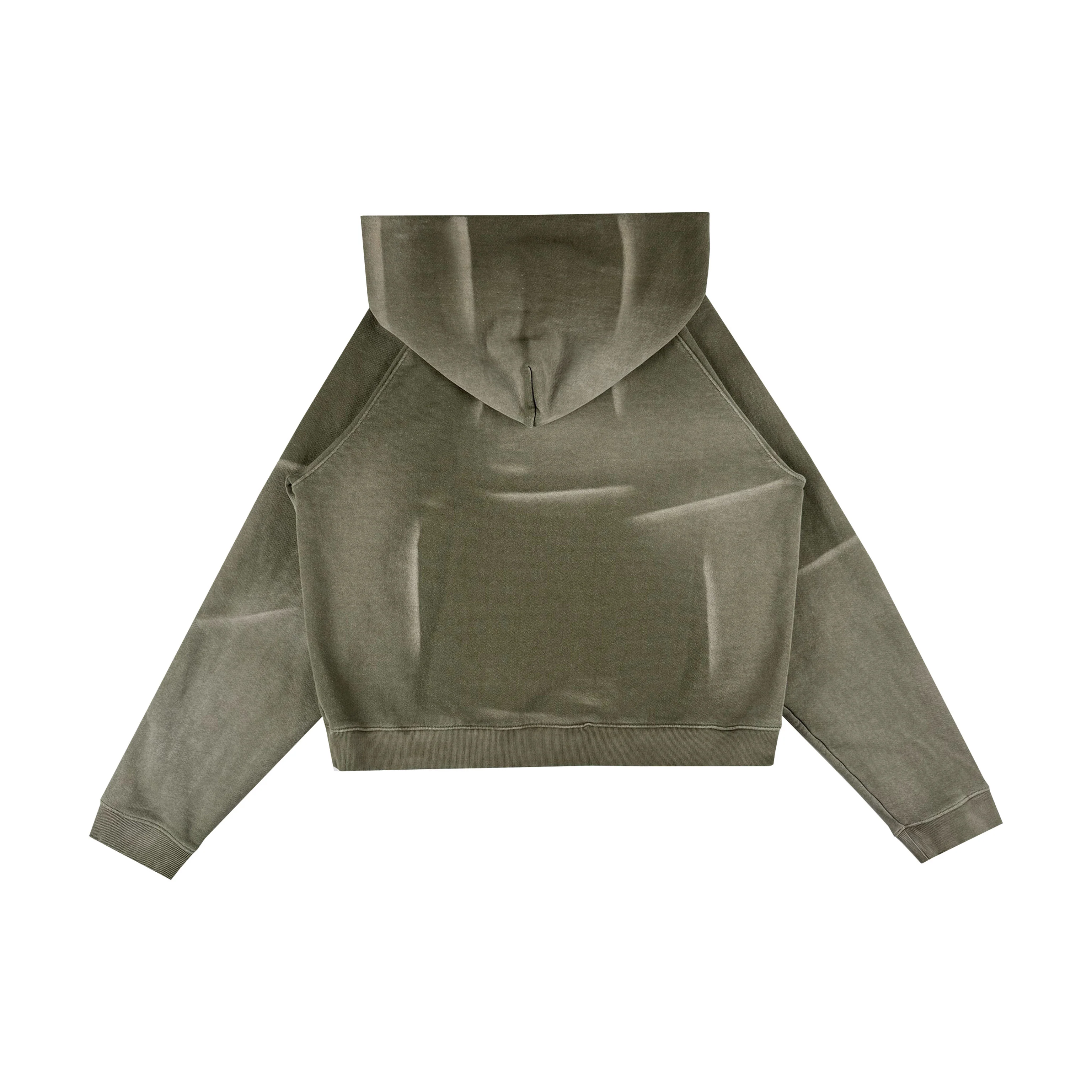 Olive Sunfaded Raglan Hoodie