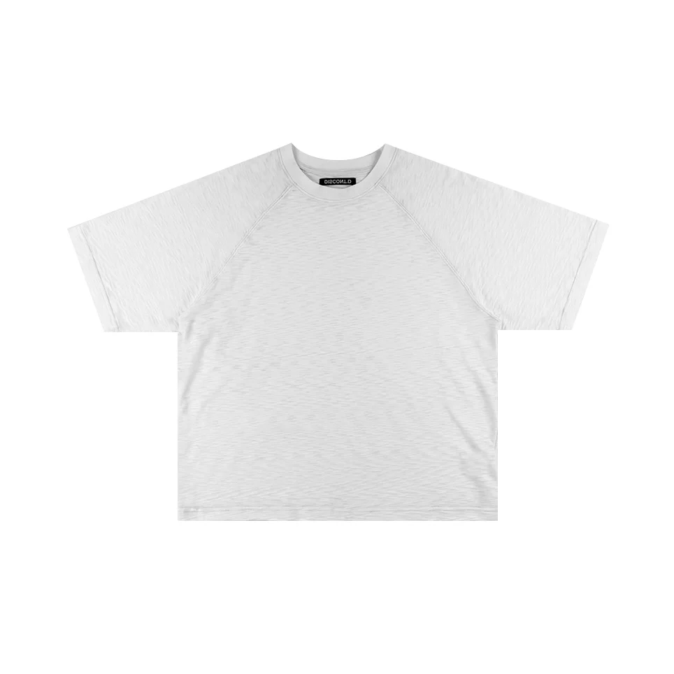 White Slub Raglan Tee