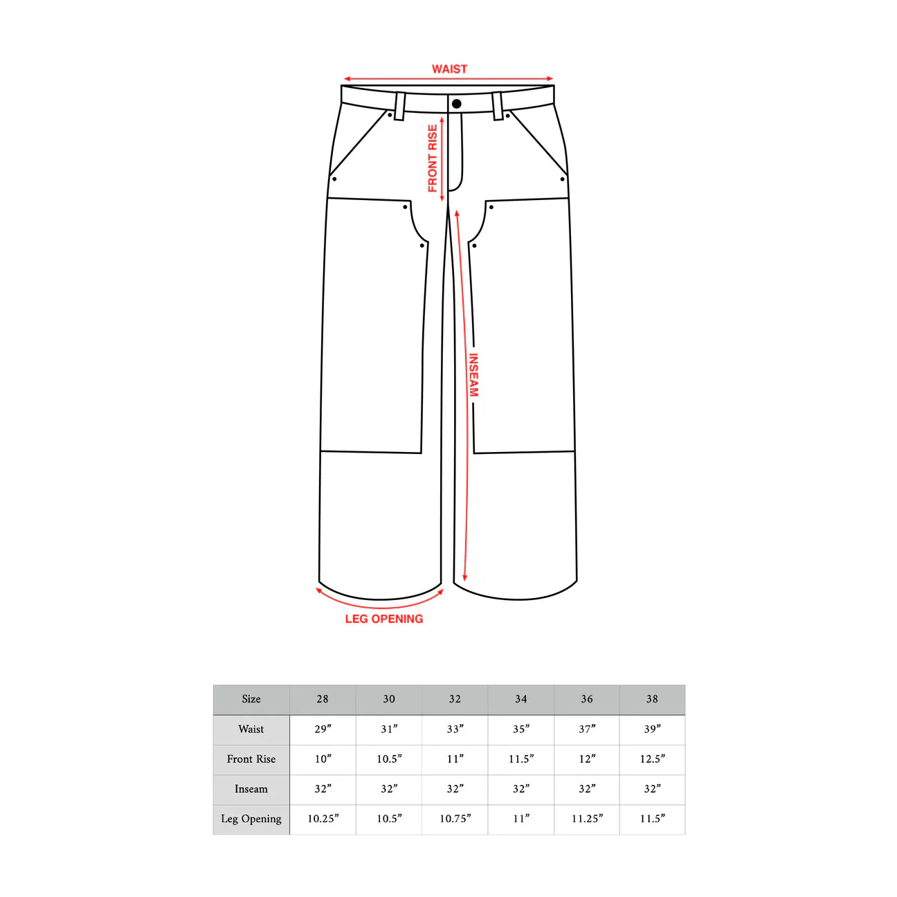 Bleach Denim Double Knee