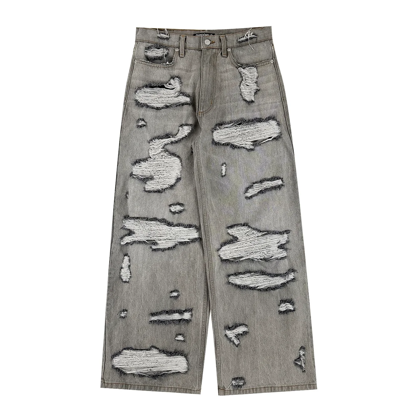 Destroyed Bleach Baggy Denim