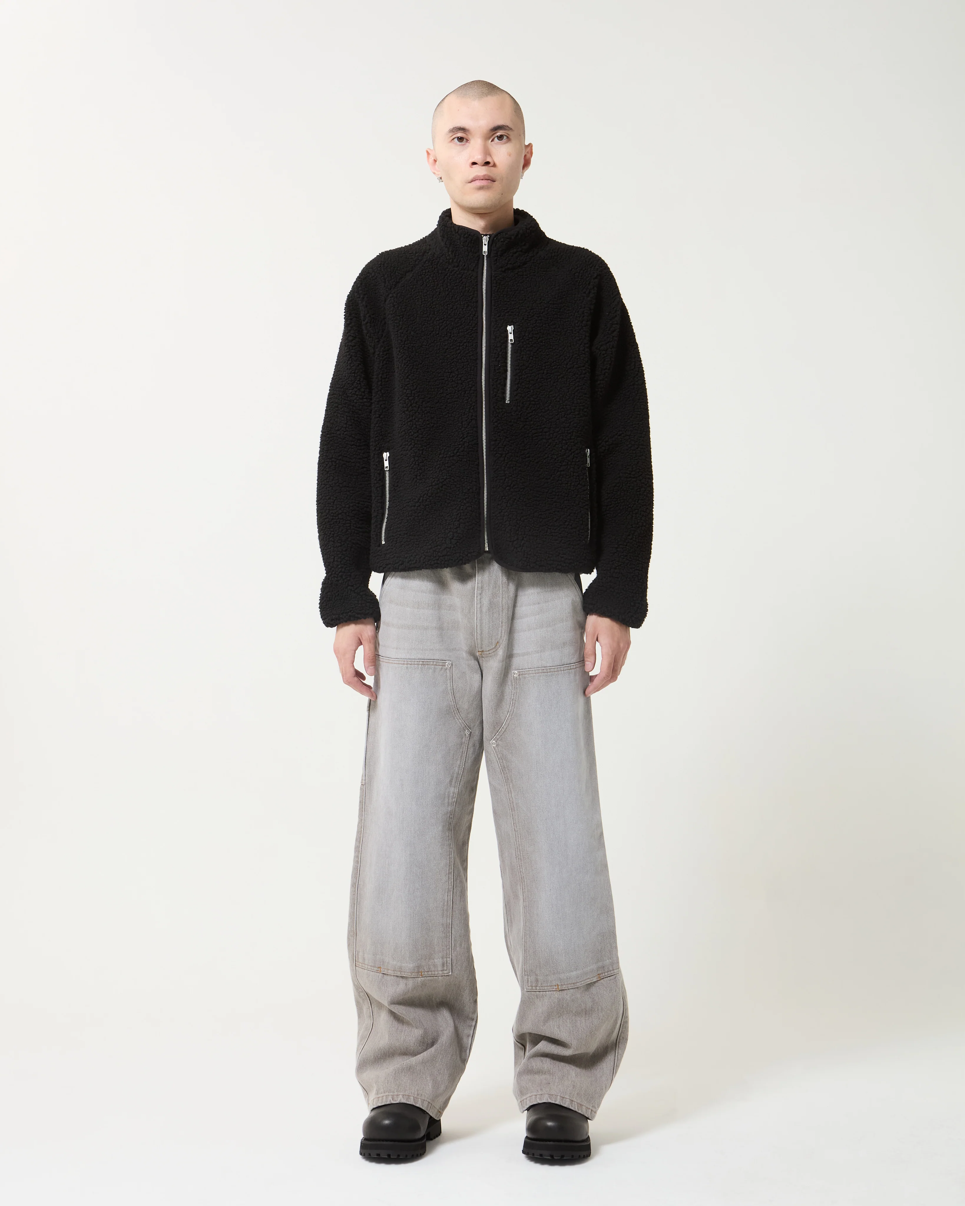 Bleach Denim Double Knee