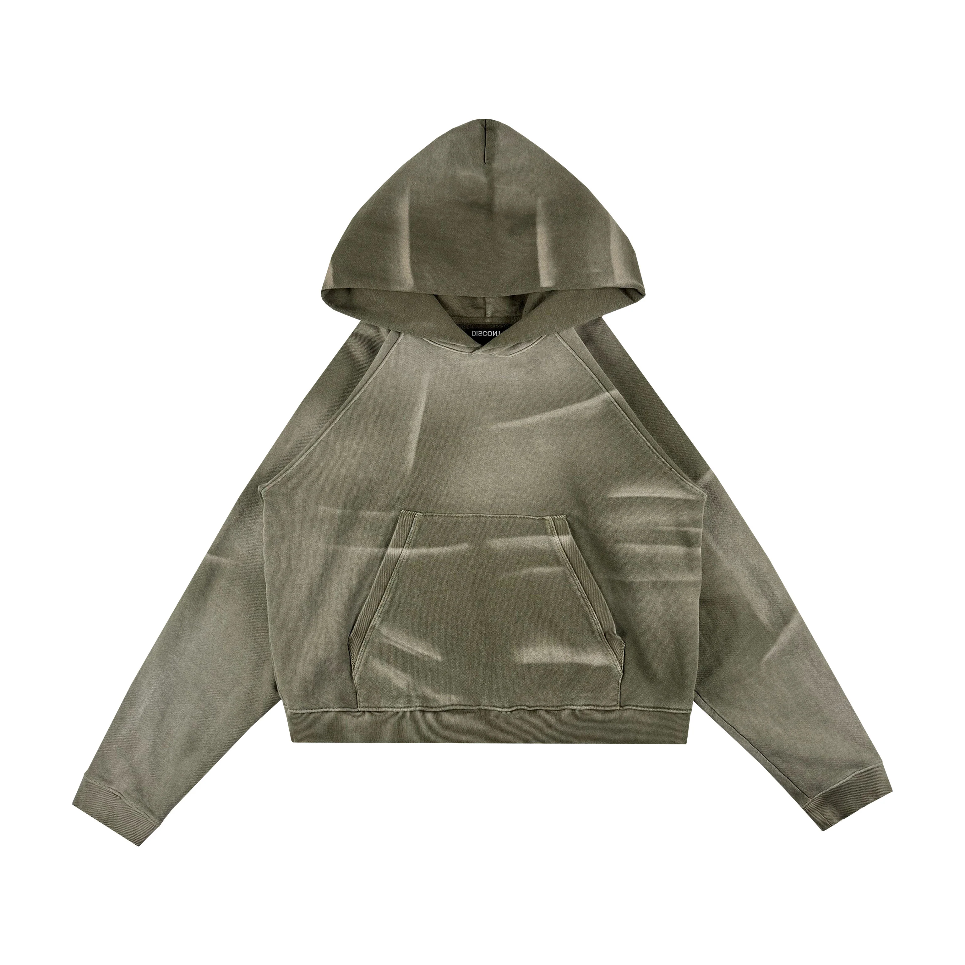 Olive Sunfaded Raglan Hoodie