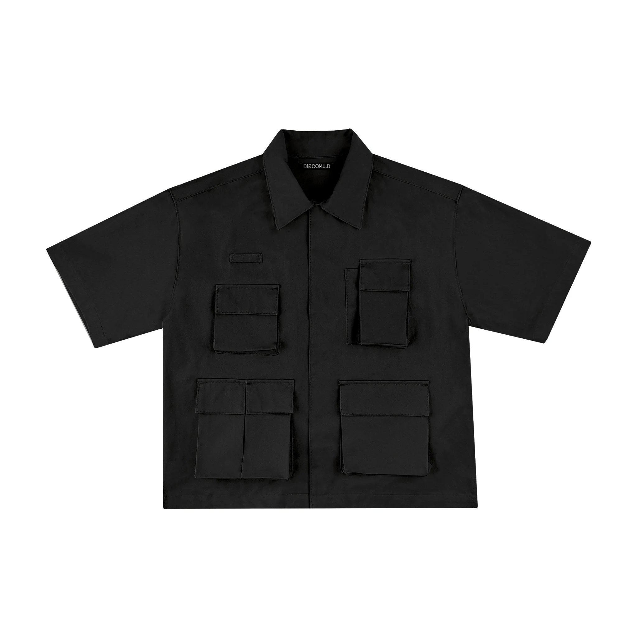 Black Cargo Button Up