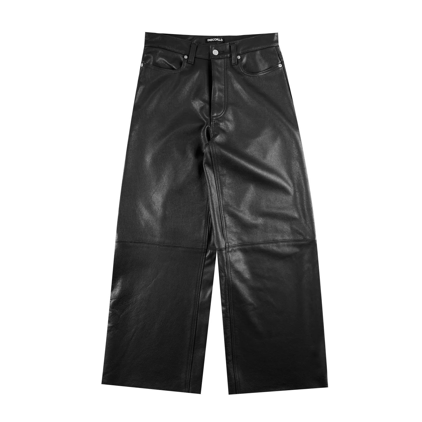 Black Leather Baggy Pant