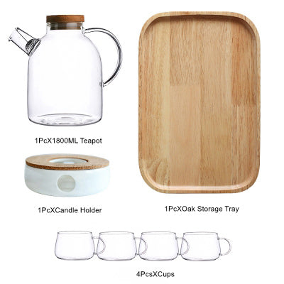 Large Capacity Drinkware Glass Teapot Set